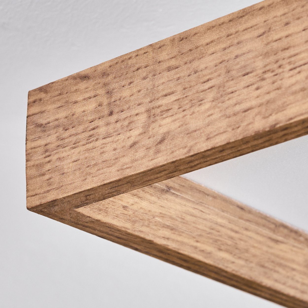 hofstein Deckenleuchte Deckenleuchte aus Metall/MDF/Kunststoff in Schwarz/Holzoptik/Weiß, LED fest integriert, 3000 Kelvin, Länge 80 cm, 18 Watt, 1900 Lumen, 30 – Bild 3 von 5