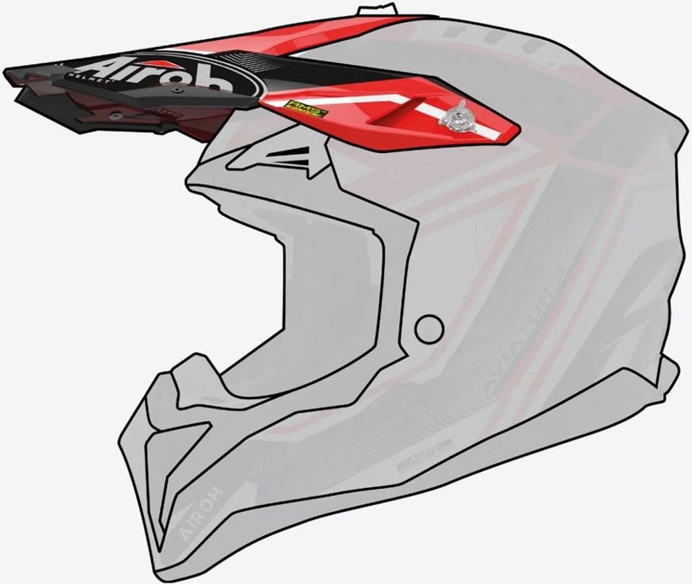 Airoh Motorradhelm Aviator 3 Peak League Red Gloss