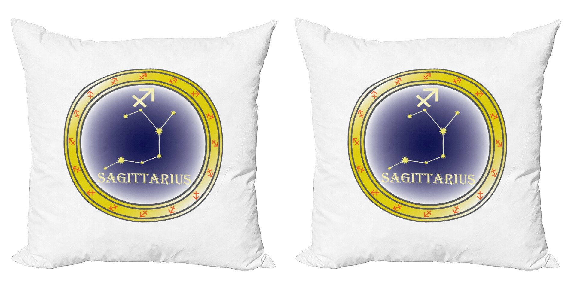 Kissenbezüge Modern Accent Doppelseitiger Digitaldruck, Abakuhaus (2 Stück), Schütze Horoskop Sterne