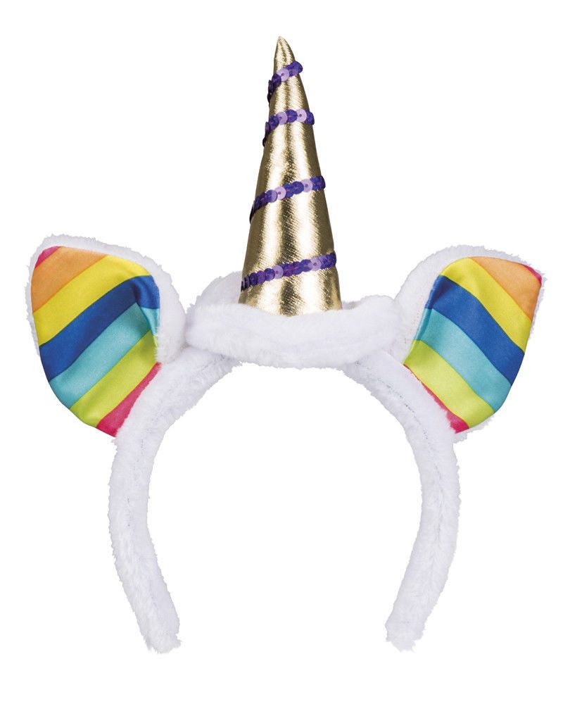 Kostüm Haarreif Einhorn Regenbogen