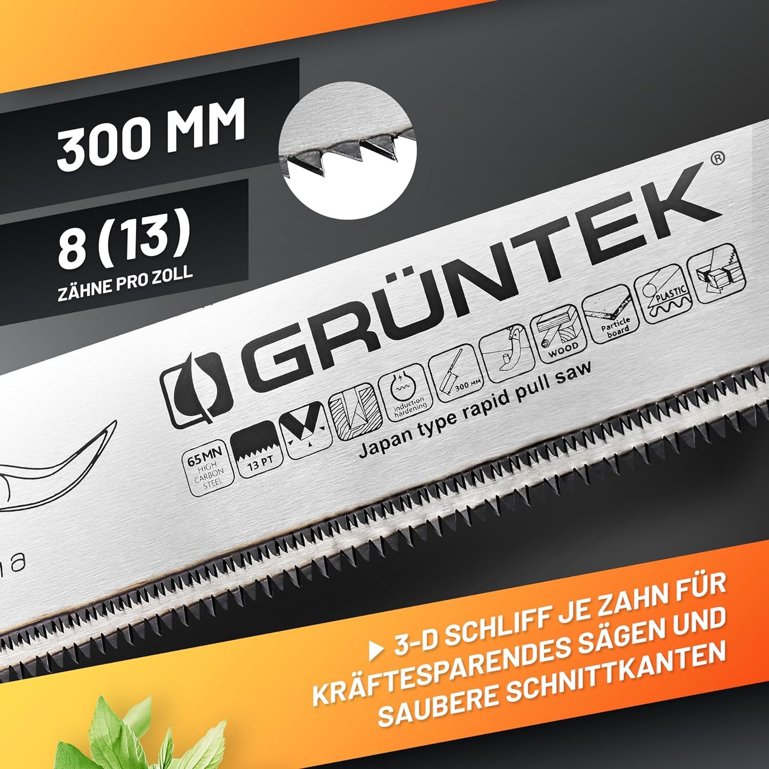 GRÜNTEK Japansäge Flexible Holzsäge MURENA für günstig online kaufen