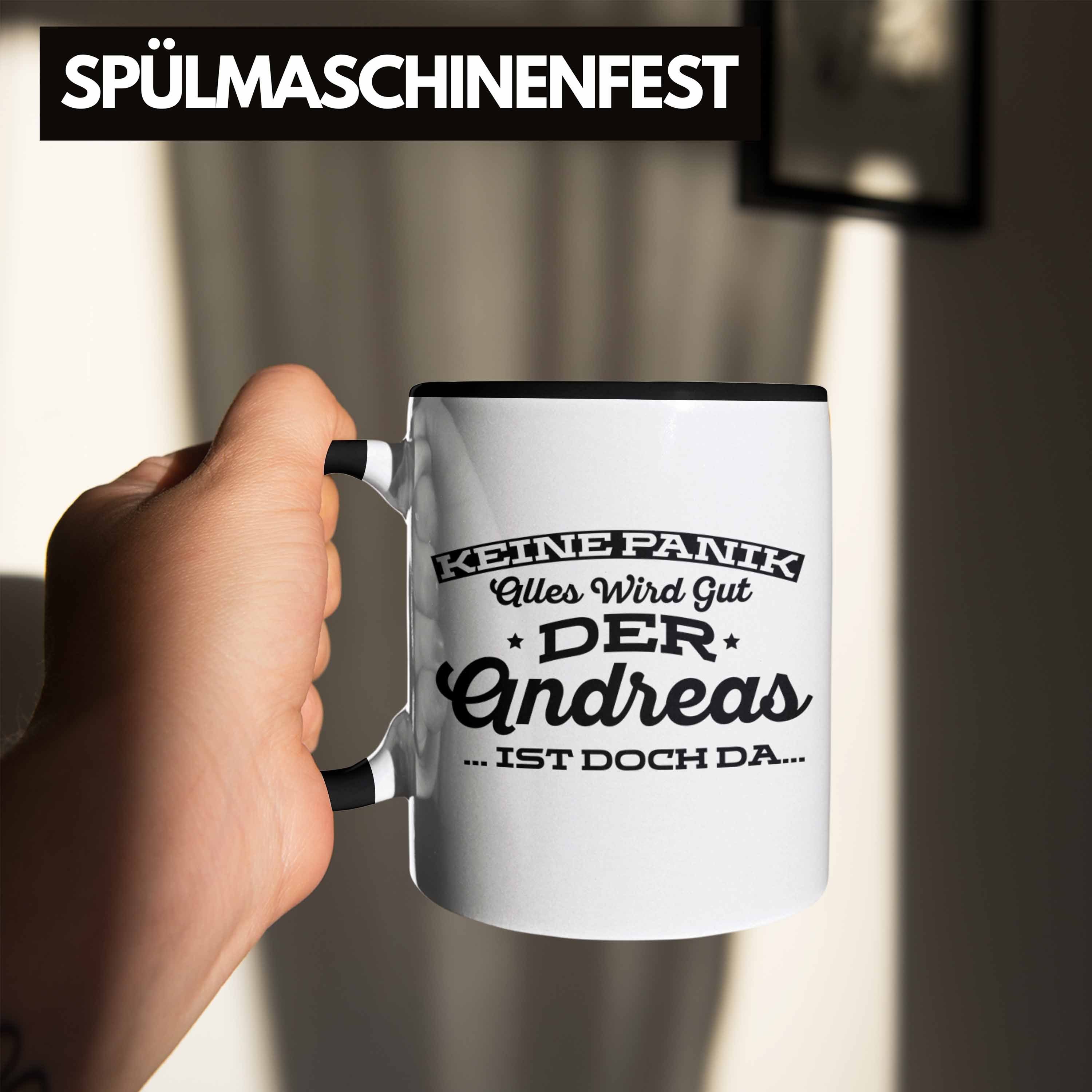 zum Tasse Ideales Trendation Schwarz mit dem Tasse Andreas Geburtstag Lustige Geschenk - Namen