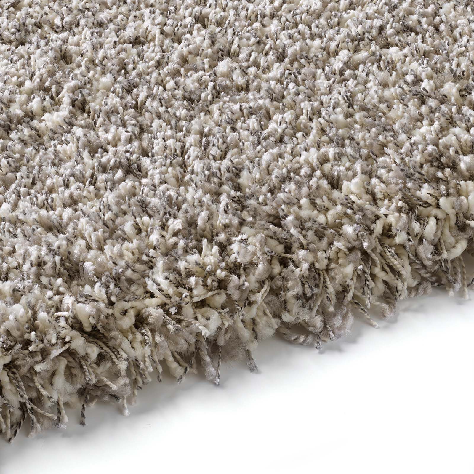 TaCa Home Langflor-Teppich Shaggy Teppich Langflor, rechteckig, Höhe: 60 mm, Schlafzimmer Kinderzimmer Wohnzimmer Esszimmer, grauweiß - 65 x 130 cm – Bild 4 von 5