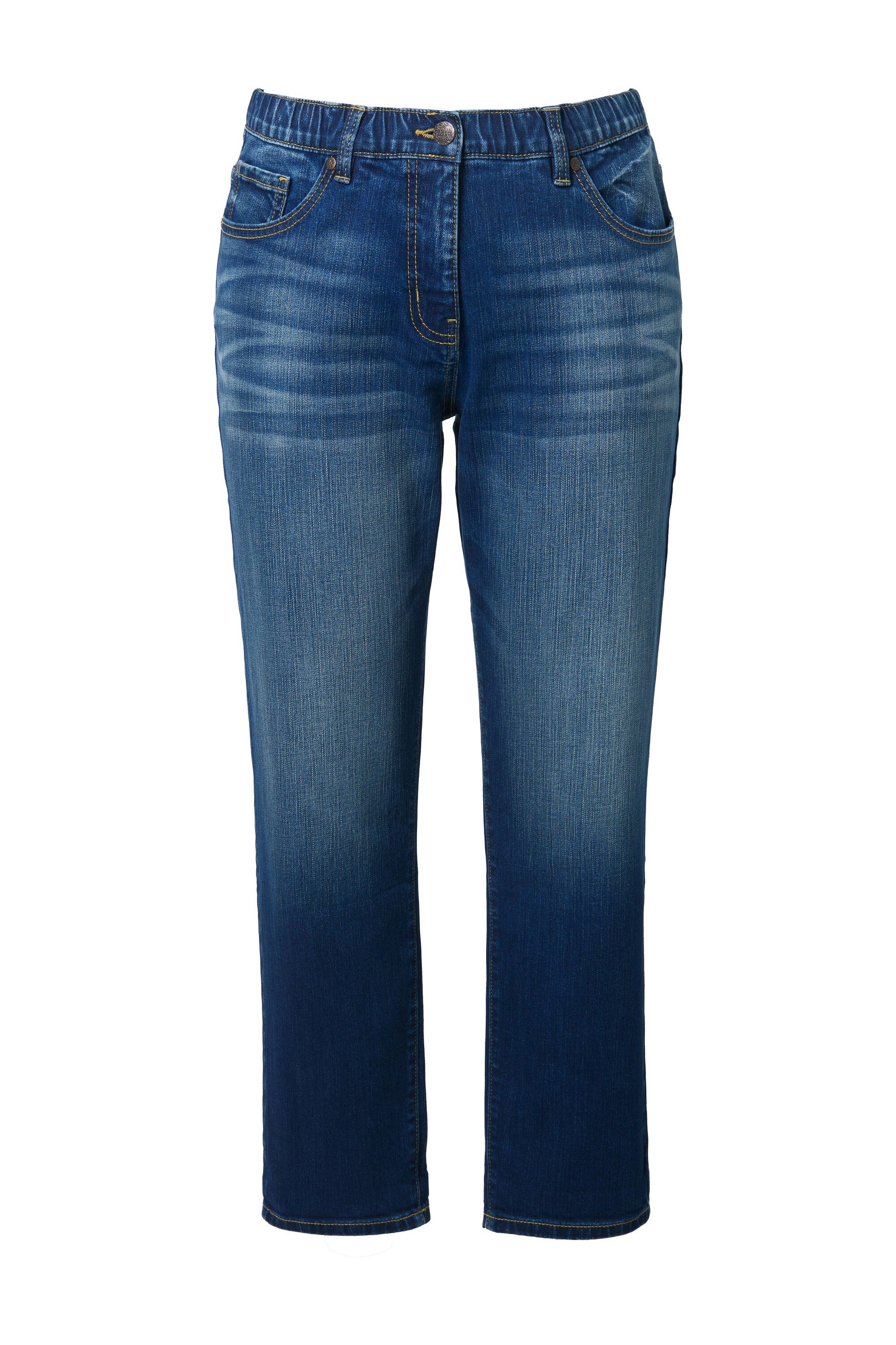 Ulla Popken Regular-fit-Jeans Boyfriend-Jeans 5-Pocket-Hose Komfortbund günstig online kaufen