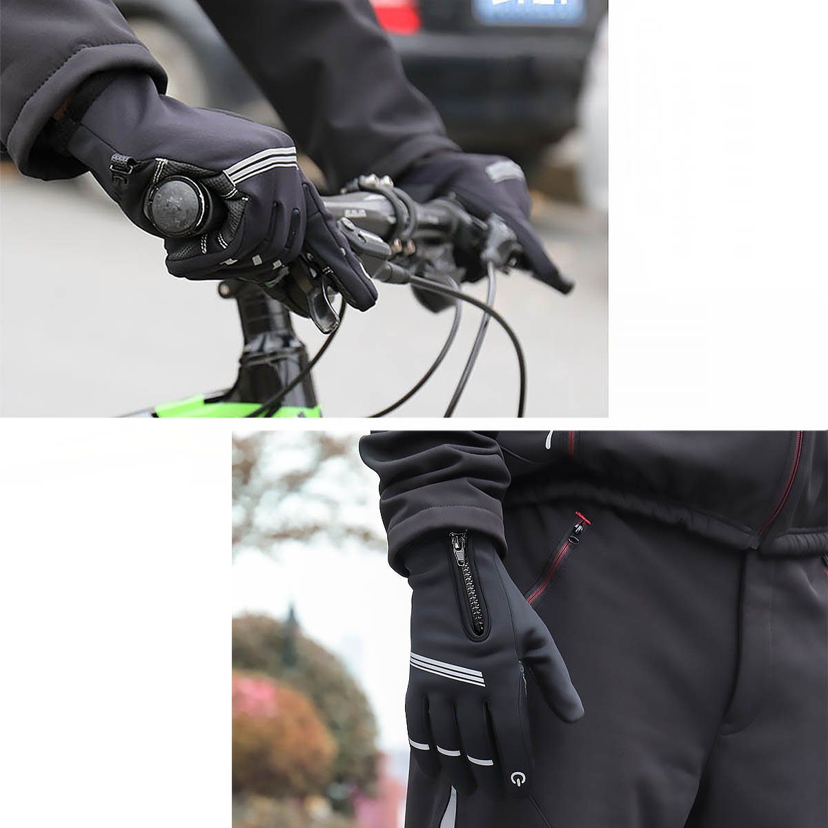 mit vielseitige Touchscreen Handschuhe winddicht warme, Funktion, MidGard Fahrradhandschuhe