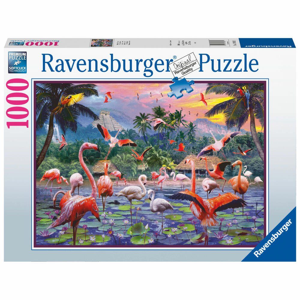 Puzzle Pinke Flamingos, Puzzleteile Ravensburger
