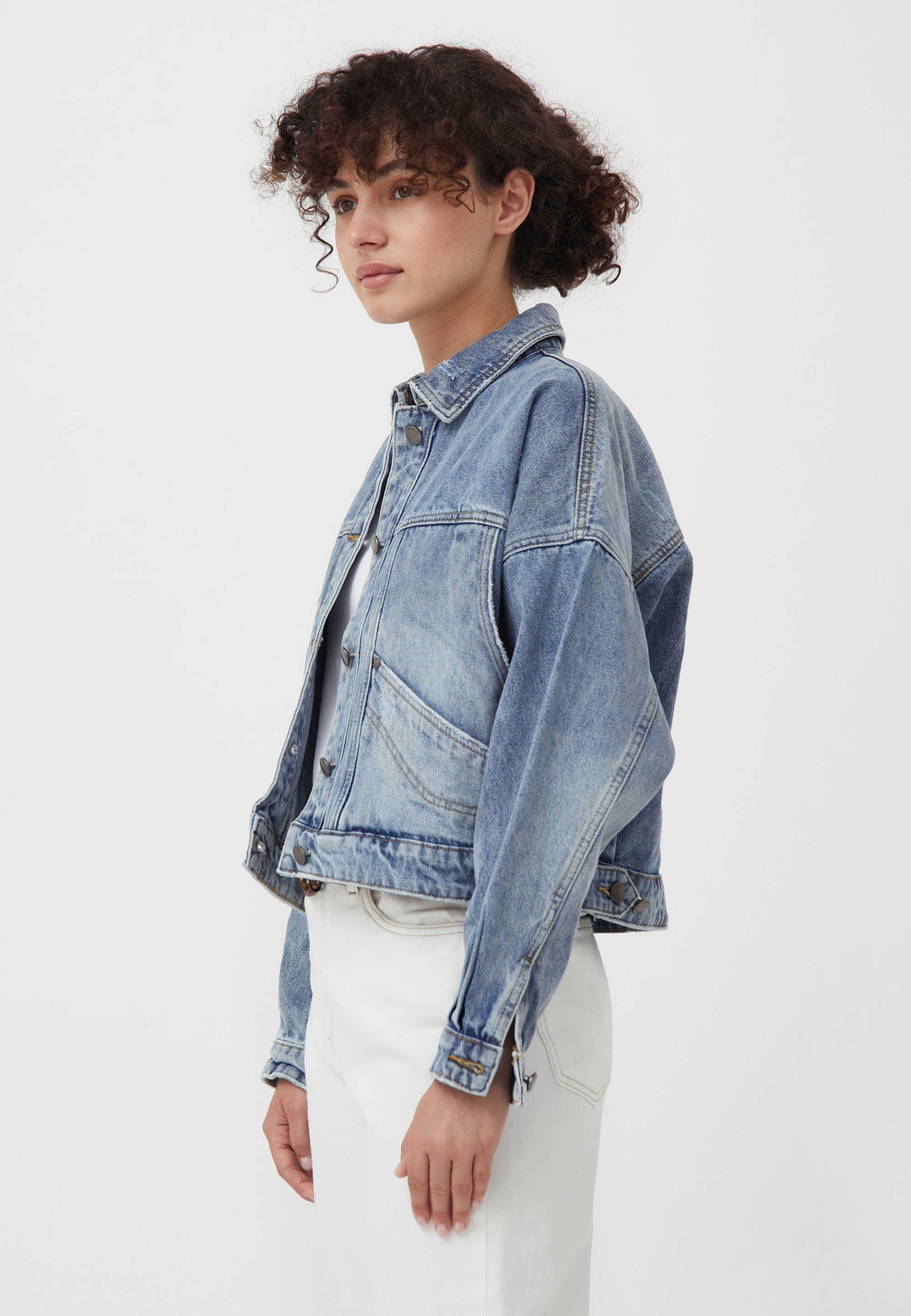 Finn Flare Jeansjacke Classic mit Oversize-Schnitt
