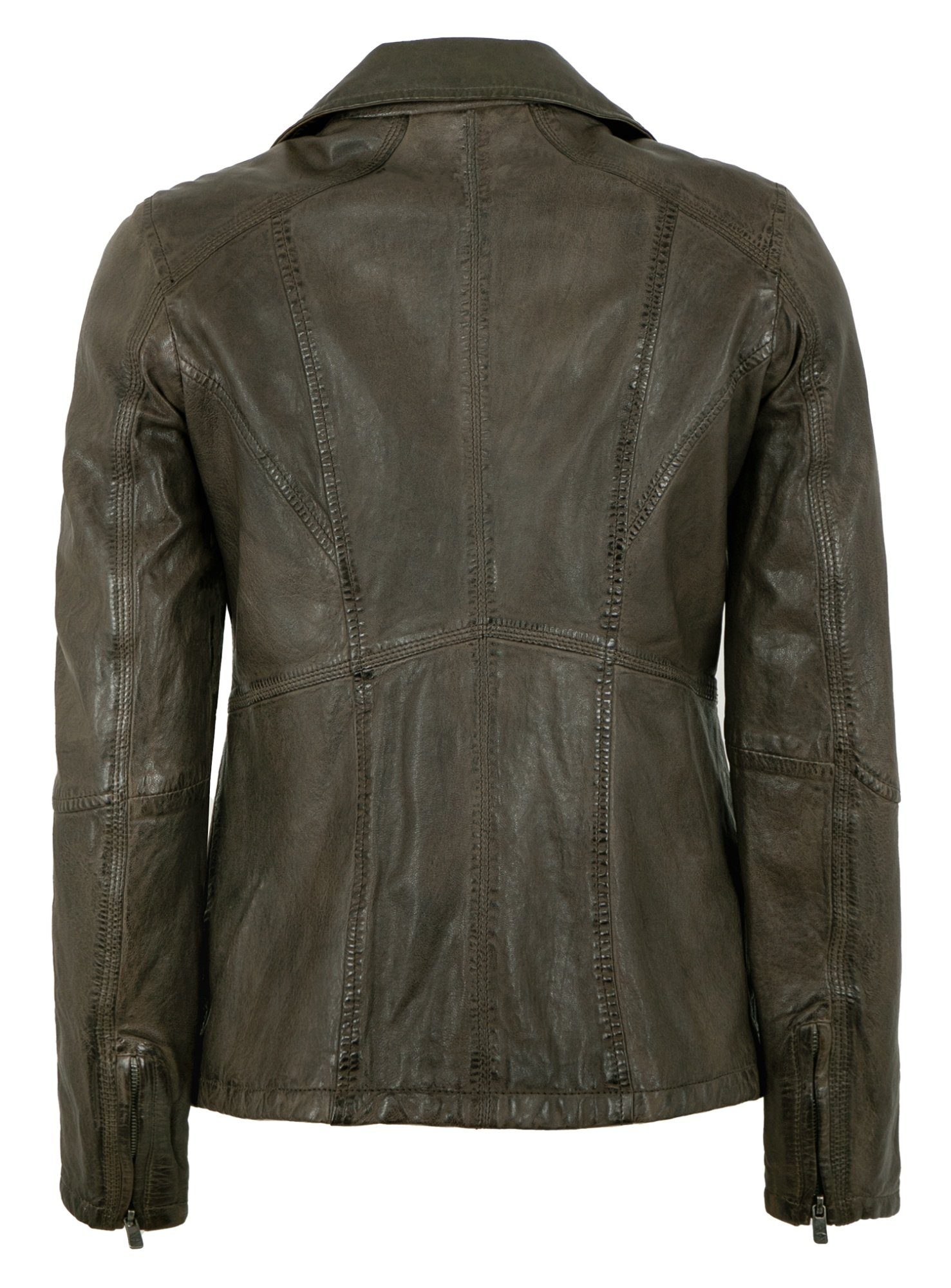Jilani Lederjacke Jilani - Damen Lederjacke Lammnappa khaki