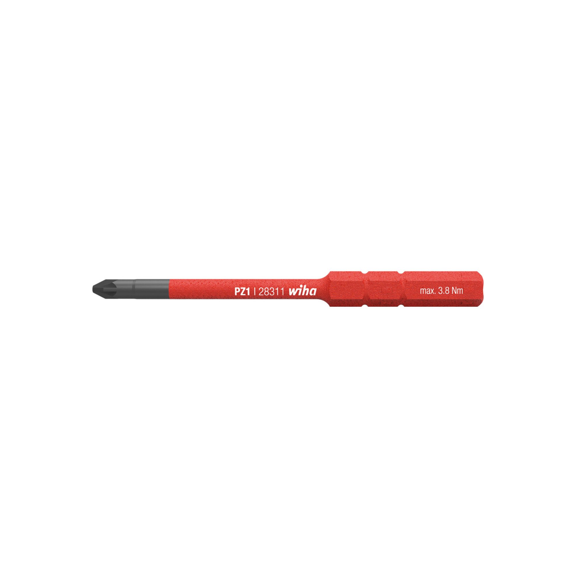 Wiha Schraubendreher Wiha SoftFinish® electric slimBit Pozidriv (2831-12) PZ1 75 mm 6,0 mm