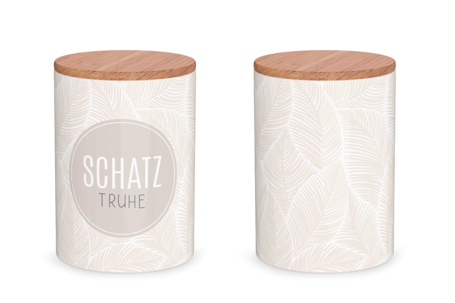 La Vida Geschenk für Dich Vorratsdose La Vida Vorratsdose aus Porzellan mit Bambusdeckel und Silikondichtung, Bambusdeckel mit Silikondichtung