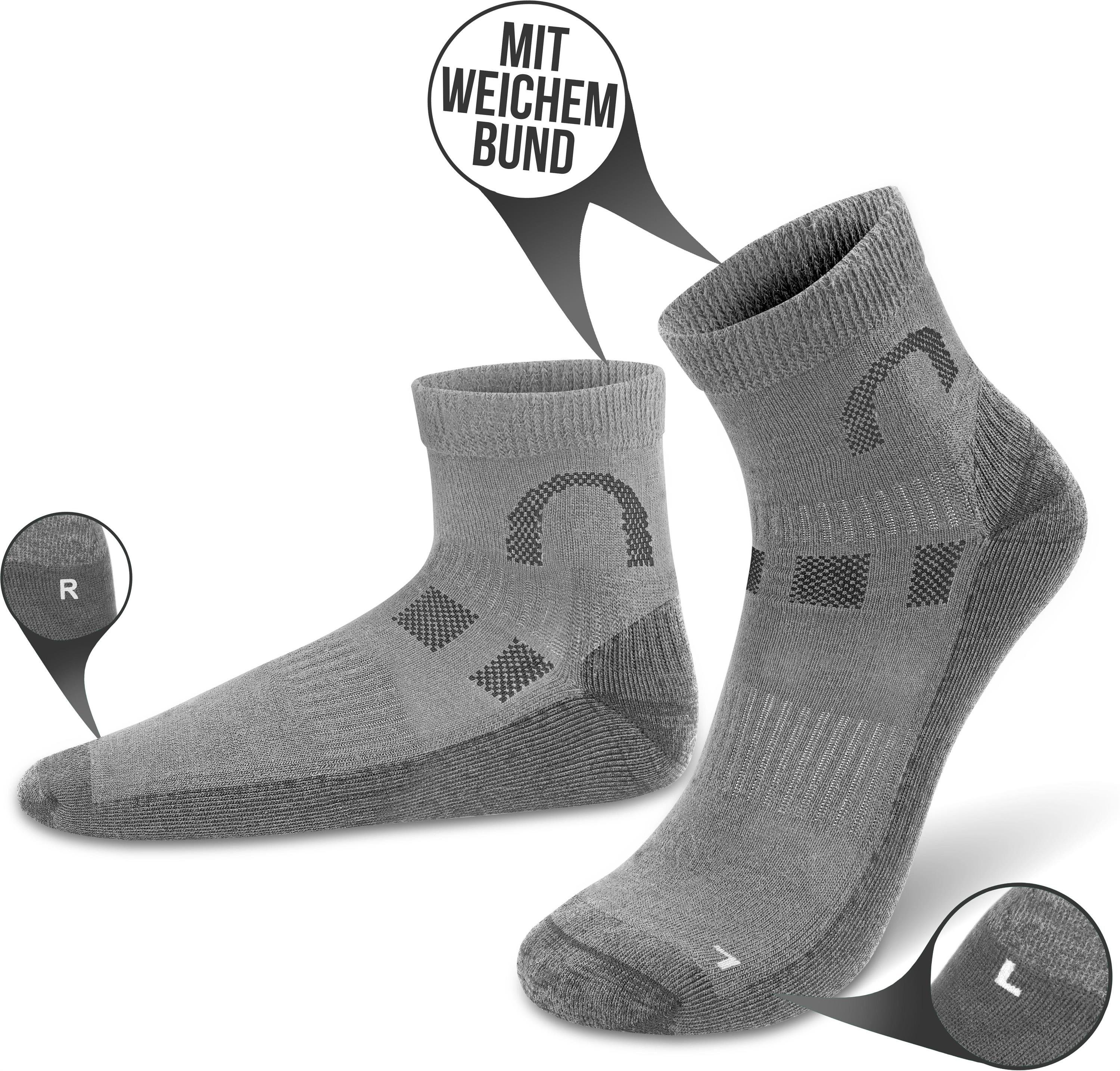 normani Laufsocken 2 Paar Merino-Kurzschaftsocken Lismore (2 Paar) hochwertige Merinowolle