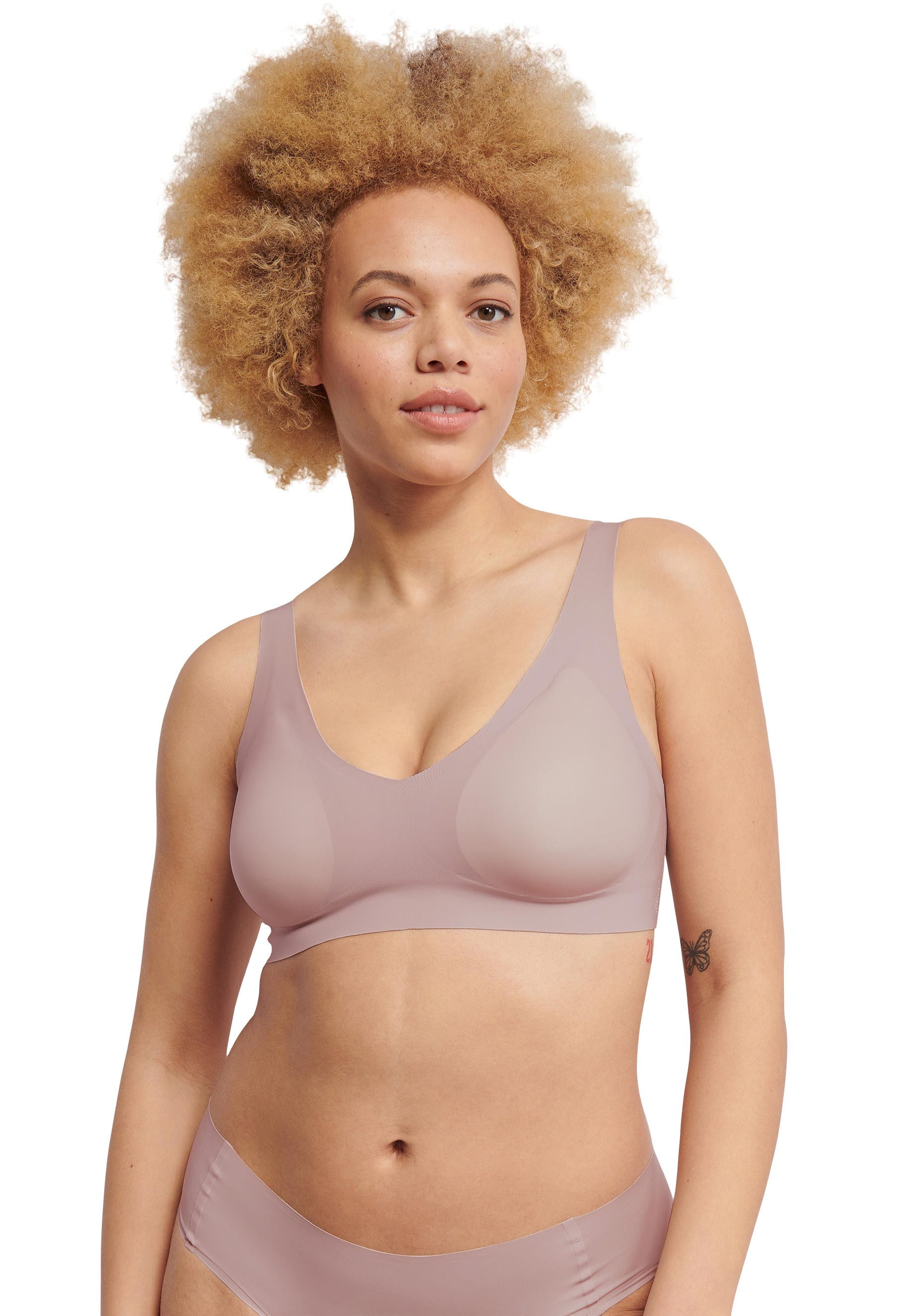sloggi Bralette ZERO Feel 2.0 nahtlos, herausnehmbare Pads, Mikrofaser, doppellagig