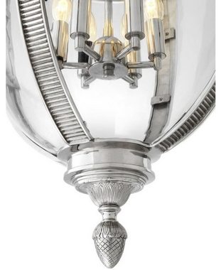Casa Padrino Hängeleuchte Designer Hängeleuchte Silber 48 x H. 98 cm - Luxus Hängelampe