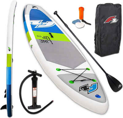 F2 Inflatable SUP-Board F2 Line Up SMO blue mit Alupaddel, (Set, 5 tlg), Stand Up Paddling