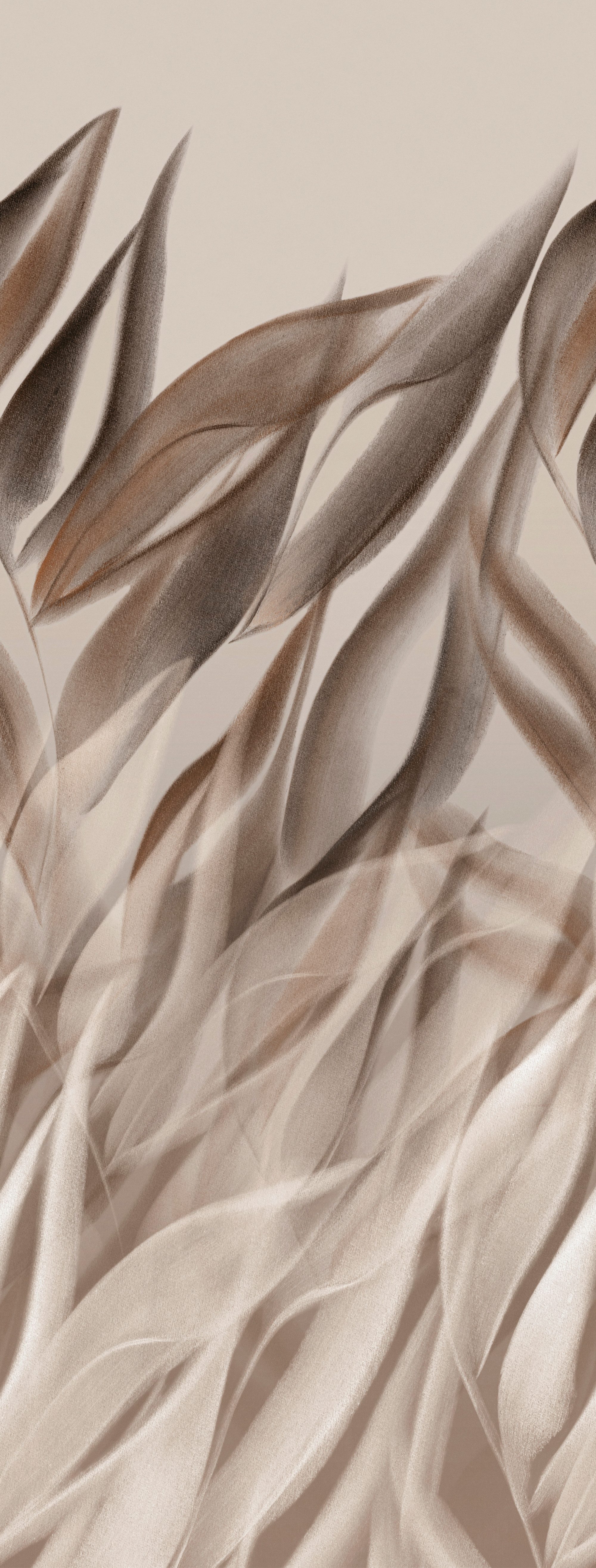 Rasch Vliestapete Wandbild Blätter braun-mint 367805