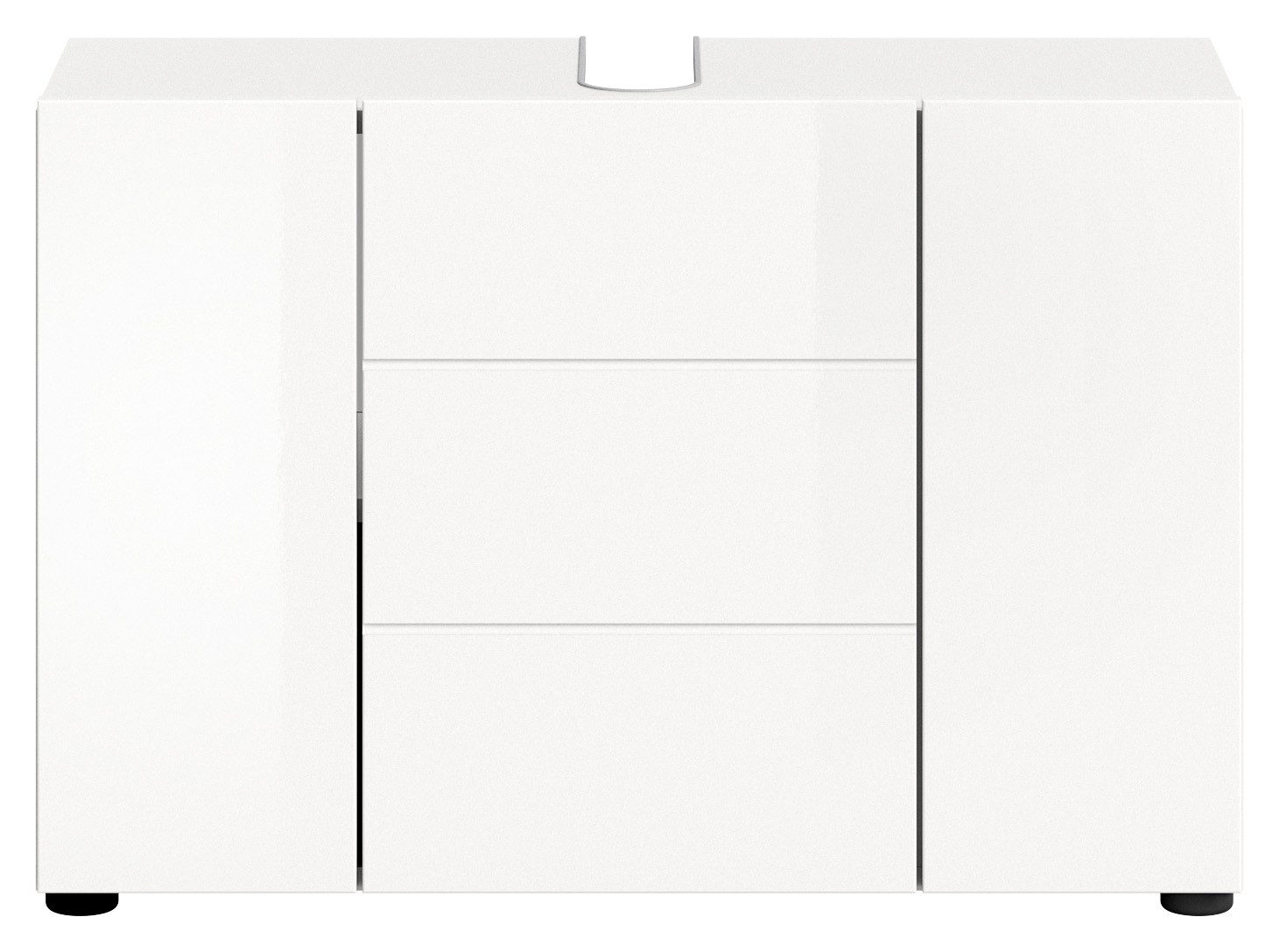 xonox.home Waschbeckenunterschrank Vira Weiß Hochglanz Melamin günstig online kaufen