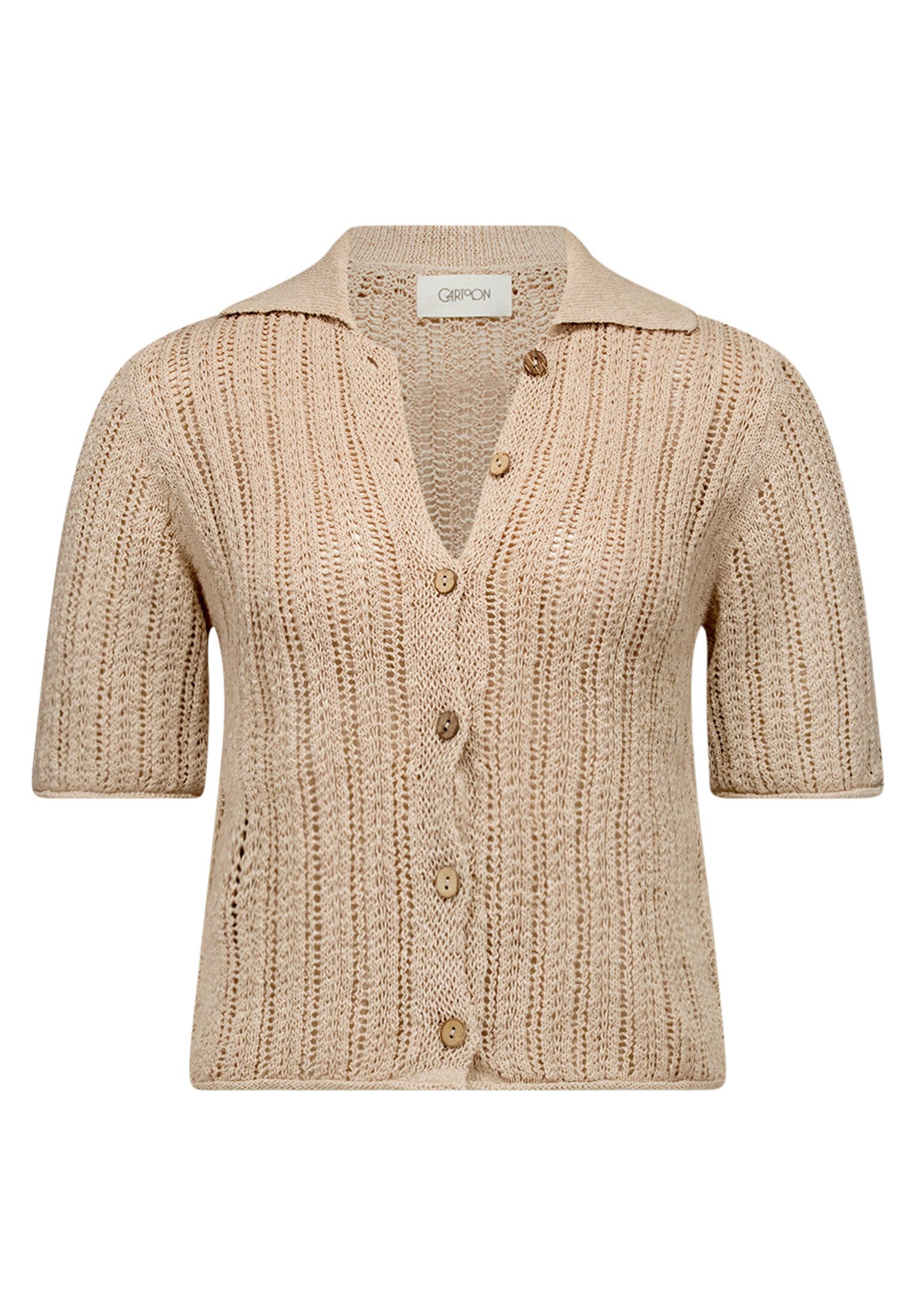 Cartoon Strickjacke Strick, Damen mit Knopfleiste (1-tlg)