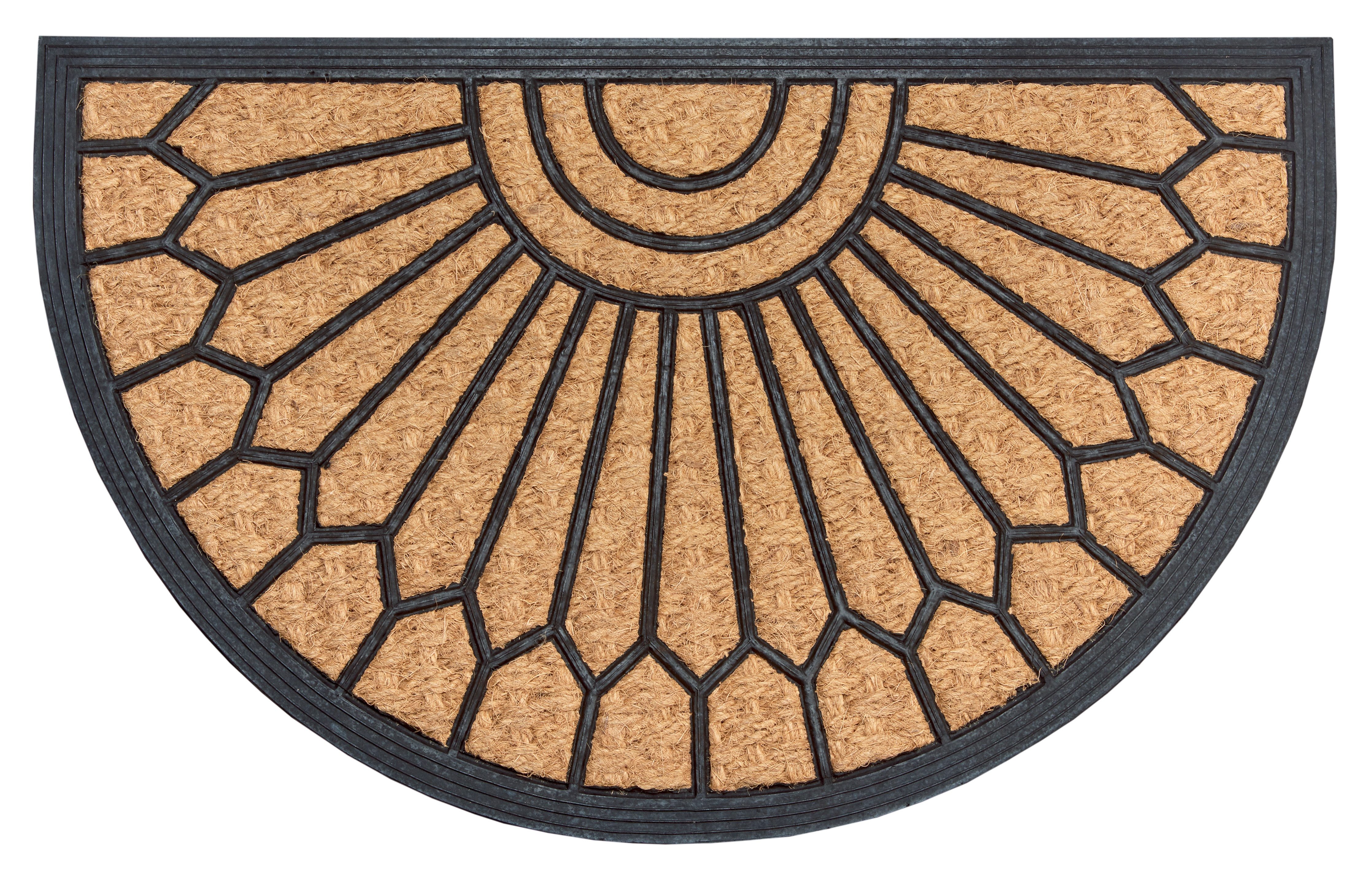 HANSE Home Fußmatte Mix Mats Gummi-Kokos Halbrund Geometric Ornament, Türma günstig online kaufen