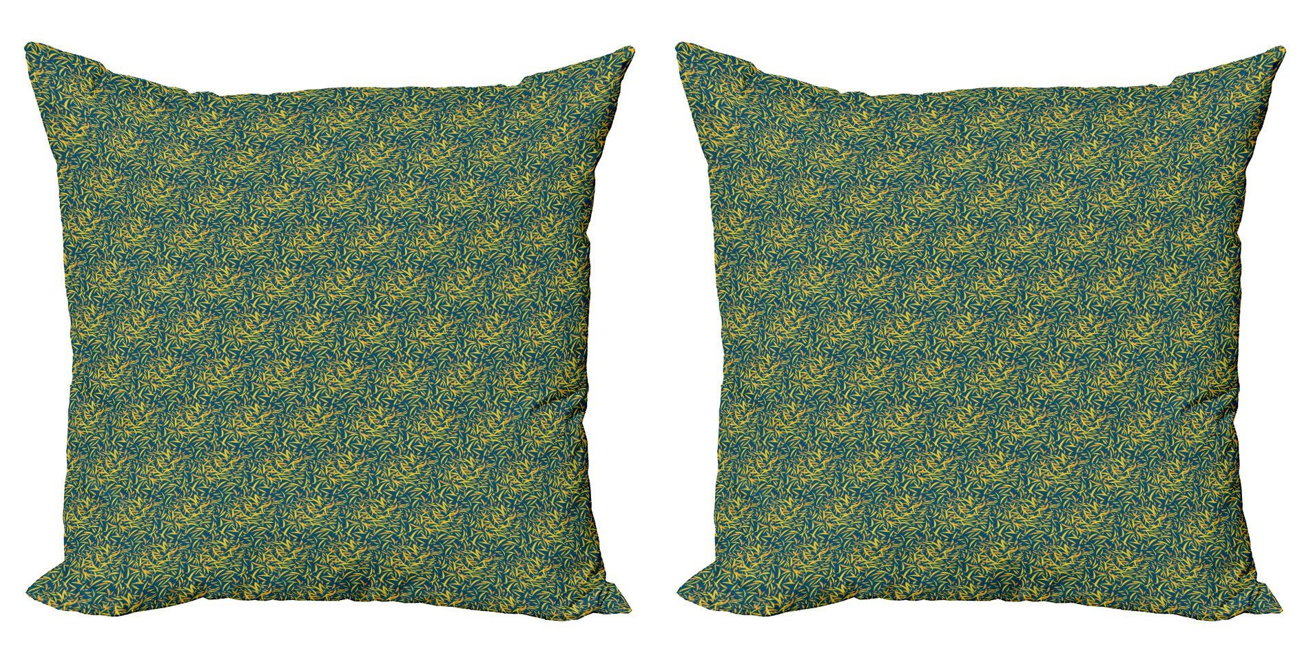 Kissenbezüge Modern Accent Doppelseitiger Digitaldruck, Abakuhaus (2 Stück), Floral Gelb Schwimmblätter