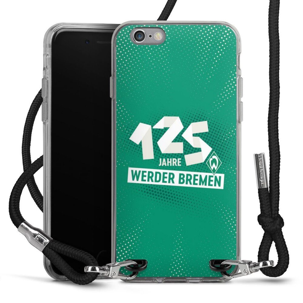 DeinDesign Handyhülle 125 Jahre Werder Bremen Offizielles Lizenzprodukt, Apple iPhone 6s Handykette Hülle mit Band Case zum Umhängen