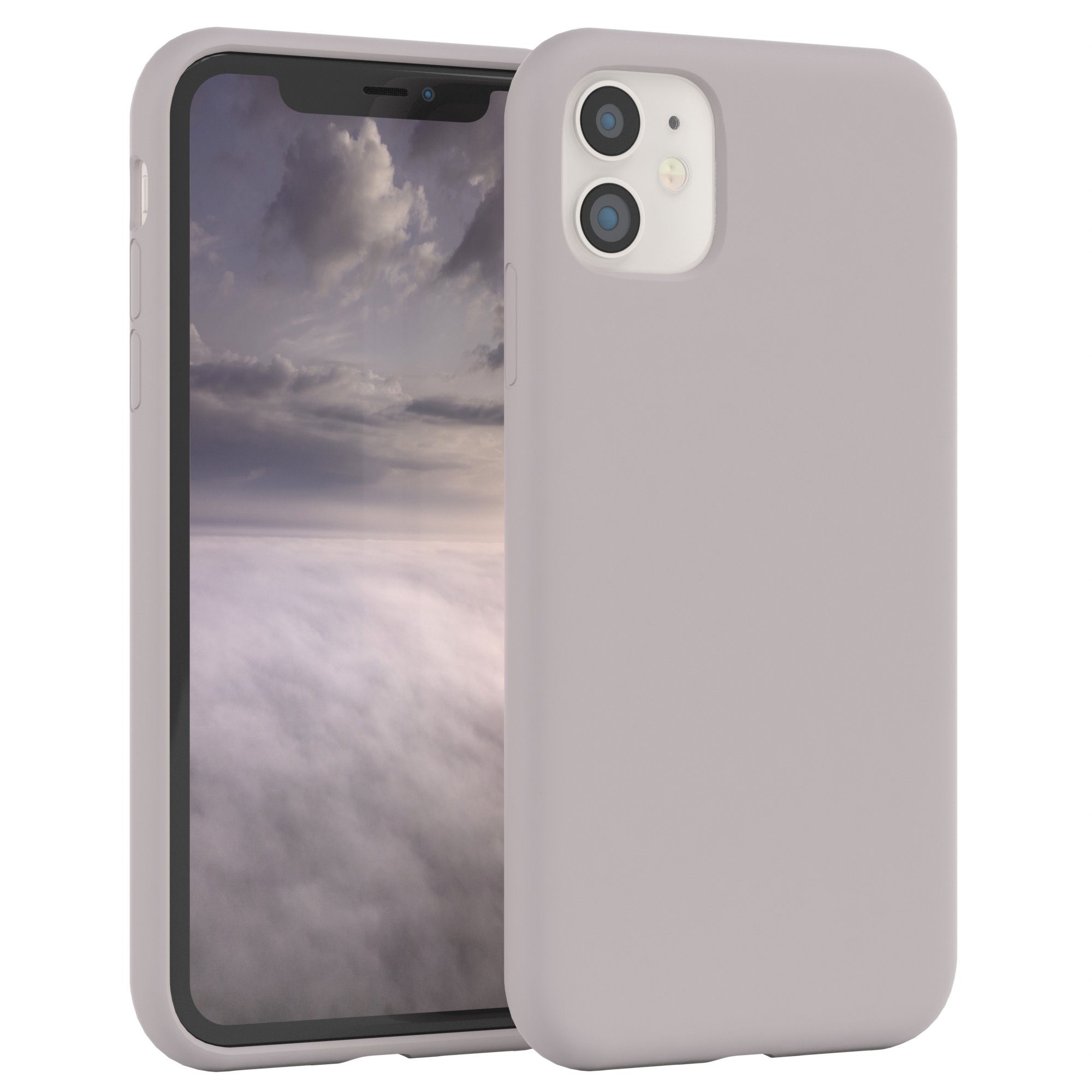 EAZY CASE Handyhülle Premium Silikon Case für Apple iPhone 11 6,1 Zoll, Hülle Bumper Case Slimcover mit Displayschutz Silikonhülle Altrosa