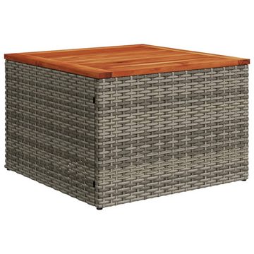 vidaXL Loungesofa 10-tlg. Garten-Sofagarnitur mit Kissen Grau Poly Rattan, 1 Teile