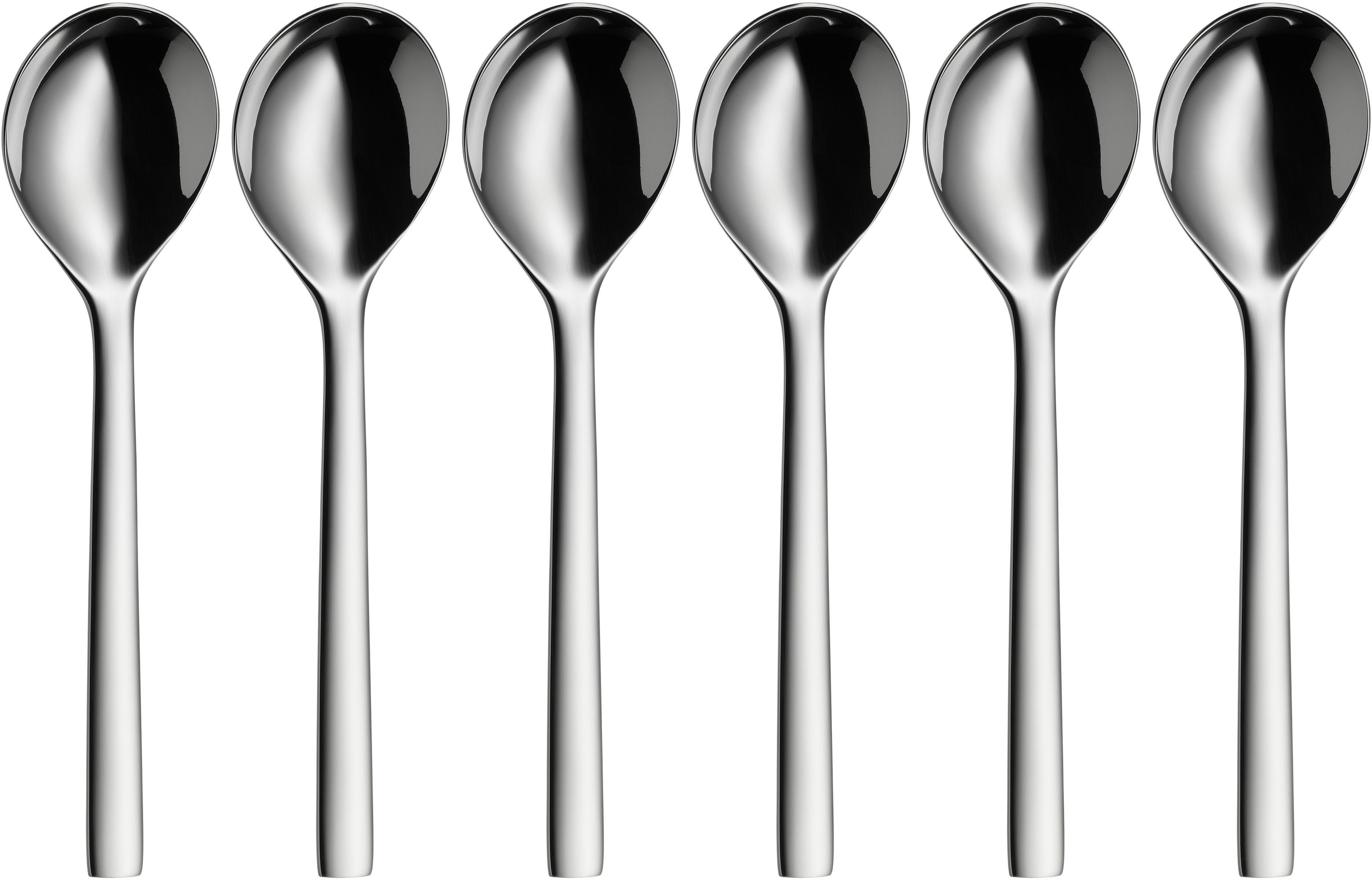 WMF Suppenlöffel Nuova (6 Stück), 6-tlg., 17 cm, Cromargan Edelstahl rostfrei 18/10, Geschenkverpackung