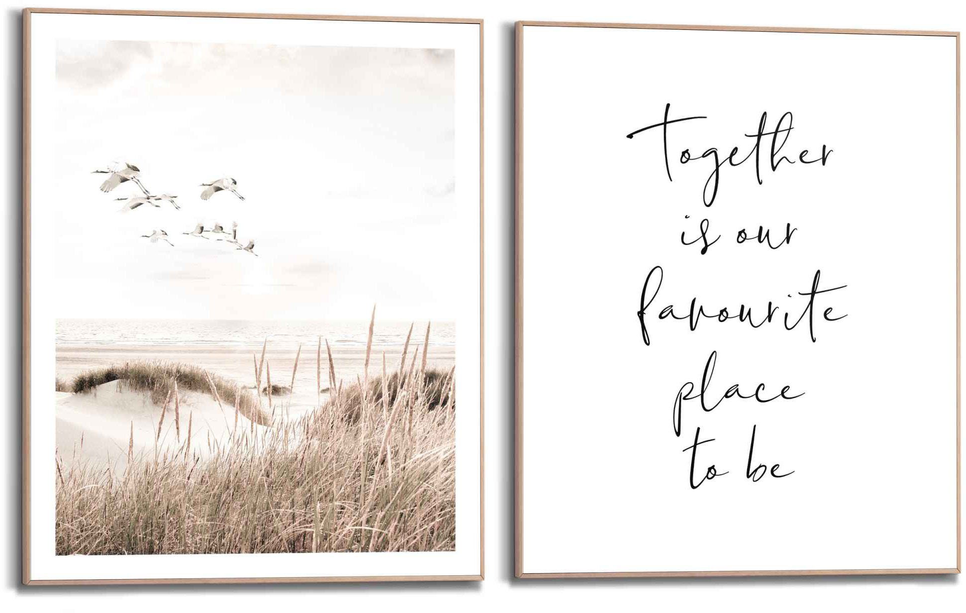 Reinders! Wandbild Kraniche Freiheit - Strand - Dünen - Liebe - Familien - günstig online kaufen