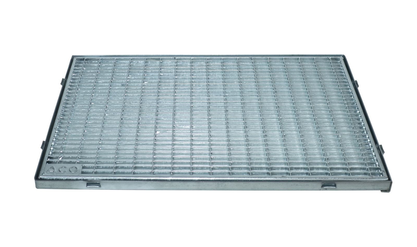 ACO Severin Ahlmann GmbH & Co. KG Fußmatte Schuhabstreifer Gitterrost MW 30/10mm mit Zarge, rechteckig, Höhe: 23 mm, 1000x250mm, robust, begehbar und befahrbar
