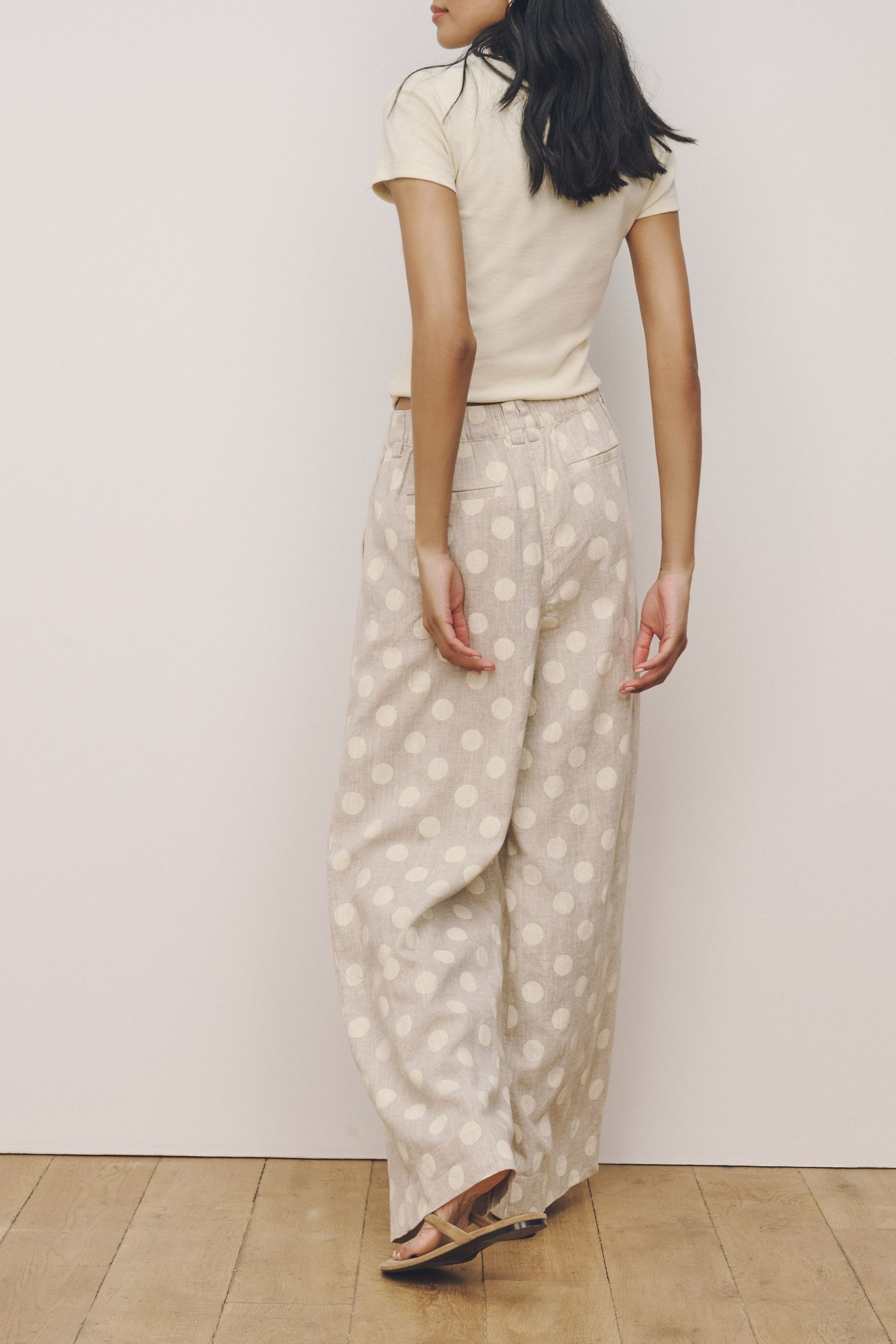 Next Palazzohose Elegante Hose mit weitem Bein, Kurzgröße (1-tlg)