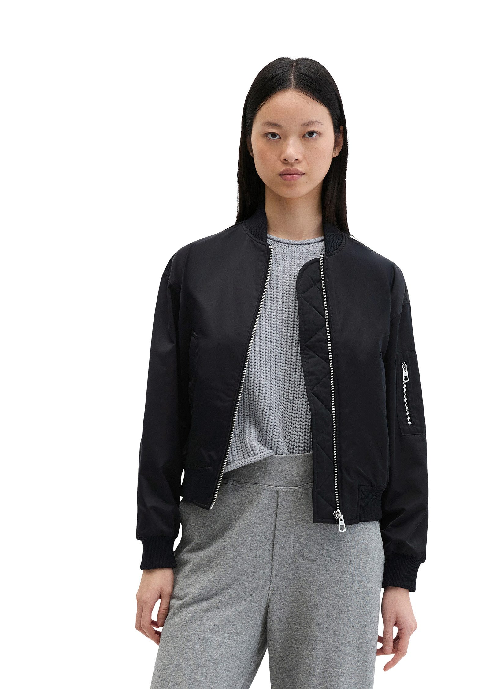 Marc O'Polo Outdoorjacke aus recyceltem Shiny-Polyester-Twill