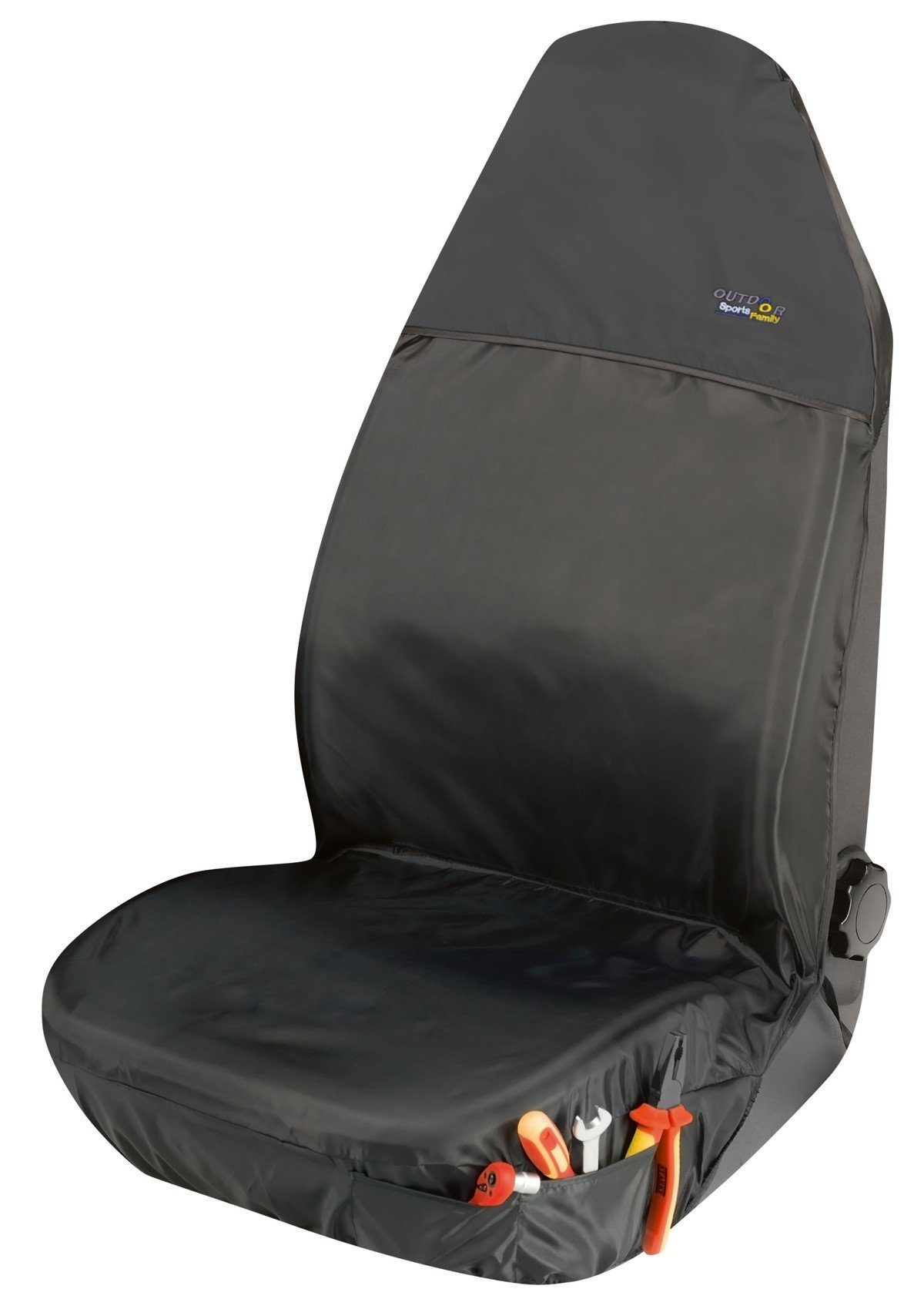 WALSER Autositzbezug Auto Schonbezug Outdoor Sports schwarz wasser- und  schmutzabweisend
