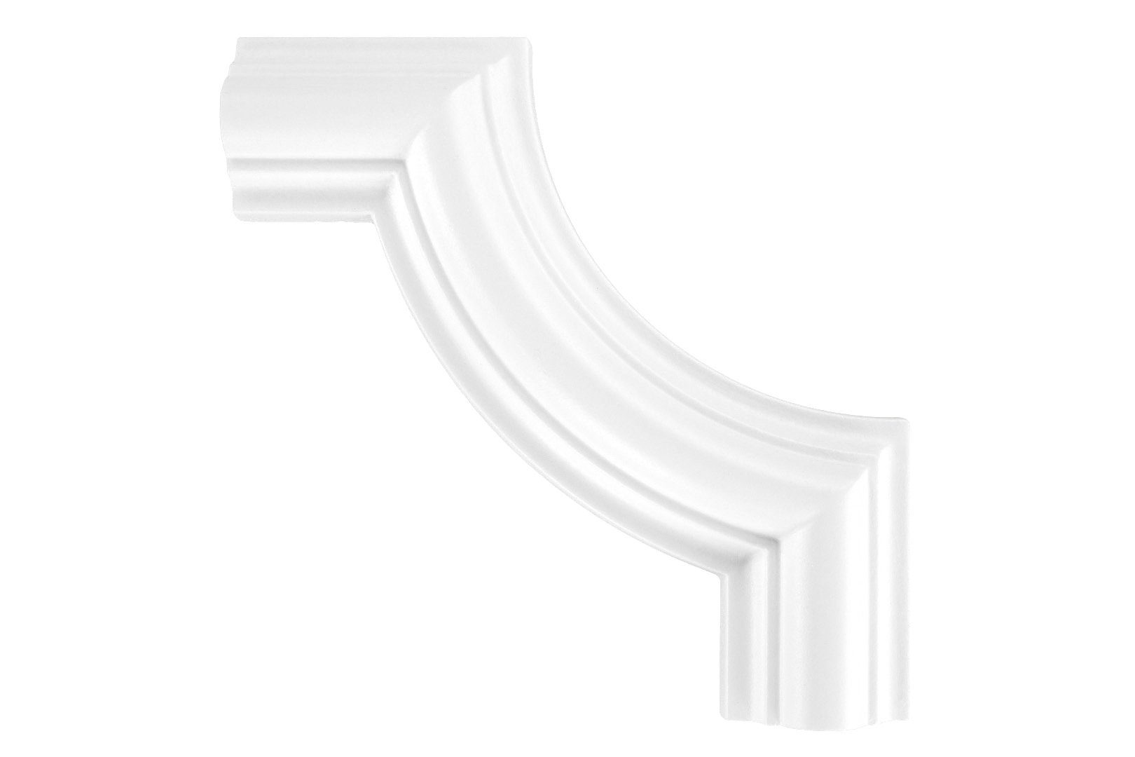 Grand Decor Stuckleiste CR810C, Wand- und Deckenumrandung aus PU - Segment als Ergänzung zur Flachleiste, hart & stoßfest, weiß - Spiegelrahmen CR810C / 145x18mm