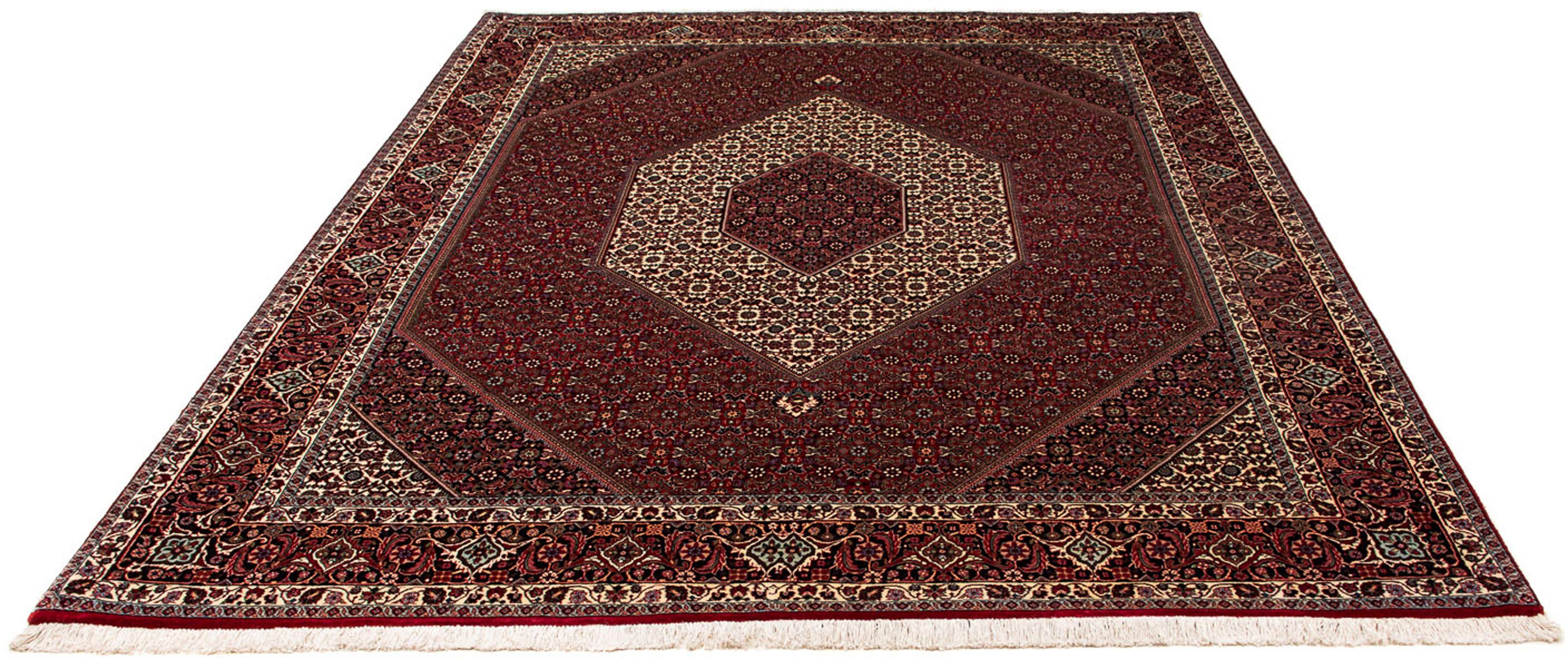 Orientteppich Perser - Bidjar - 257 x 204 cm - dunkelrot, morgenland, rechteckig, Höhe: 15 mm, Wohnzimmer, Handgeknüpft, Einzelstück mit Zertifikat