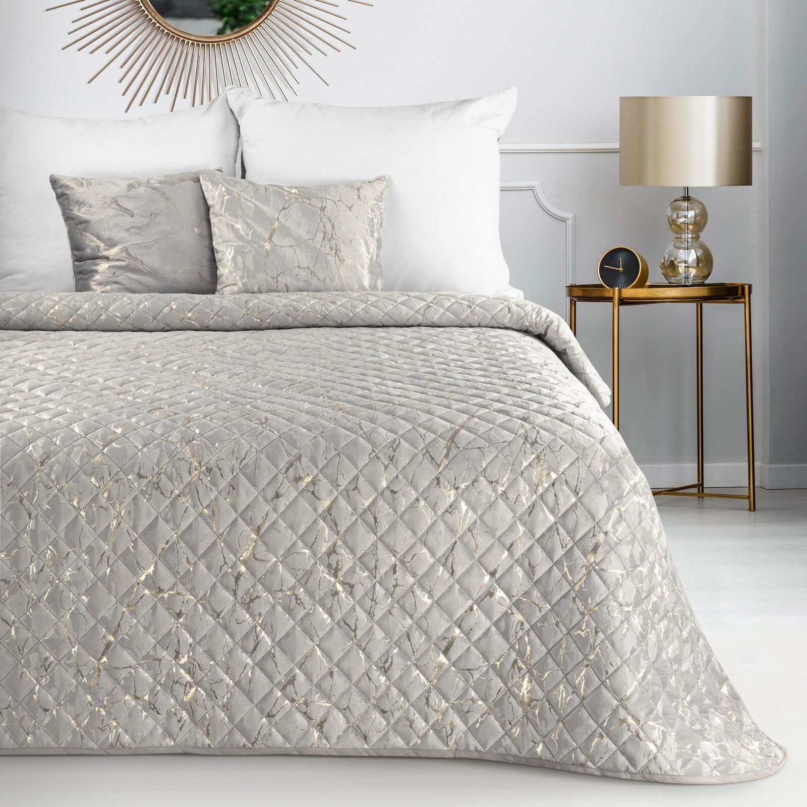 Eurofirany Tagesdecke BLINK4, elegant gesteppte Velours Decke mit glänzende günstig online kaufen