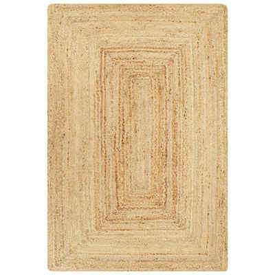 Teppich Handgefertigt Jute Natur 120x180 cm, furnicato, Rechteckig