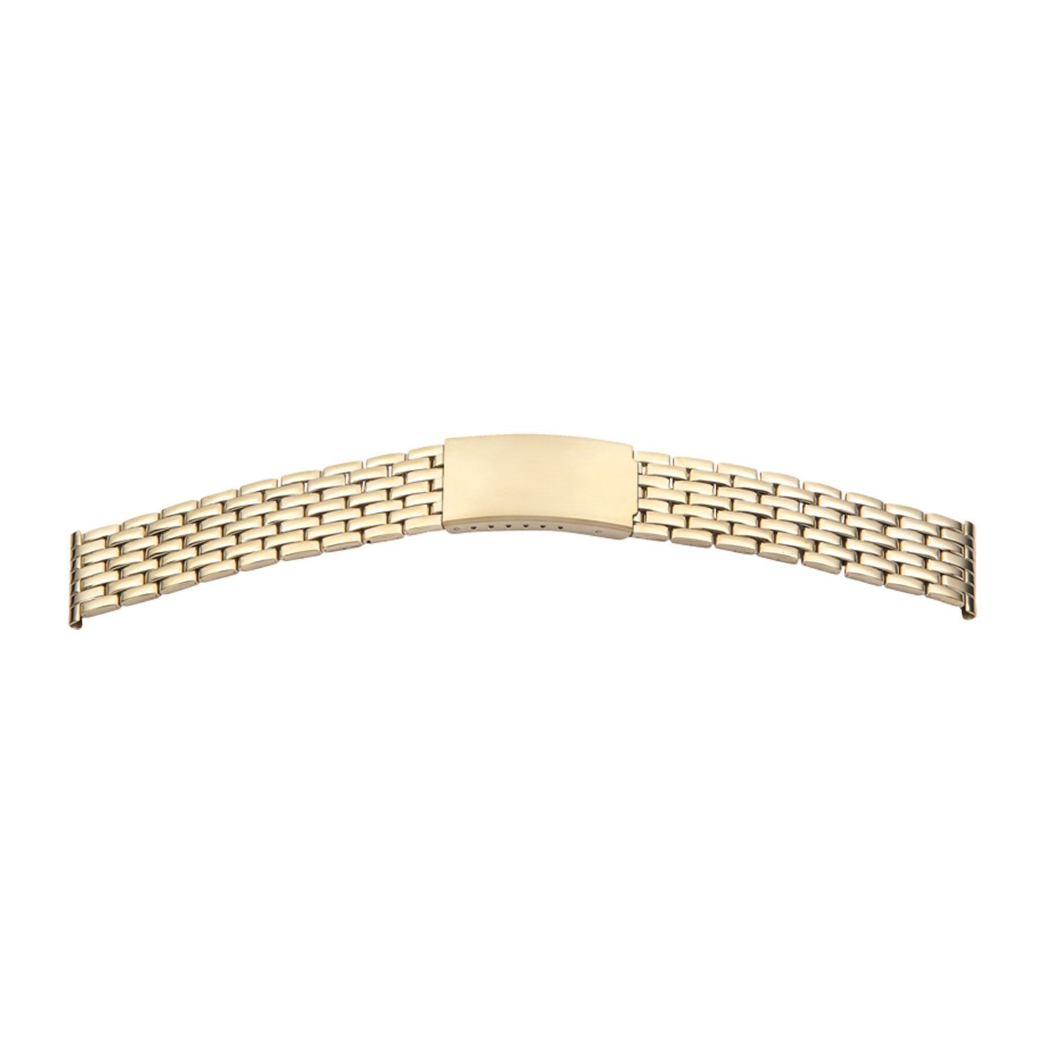 Selva Technik Uhrenarmband Metallband Edelstahl 20mm gelb poliert