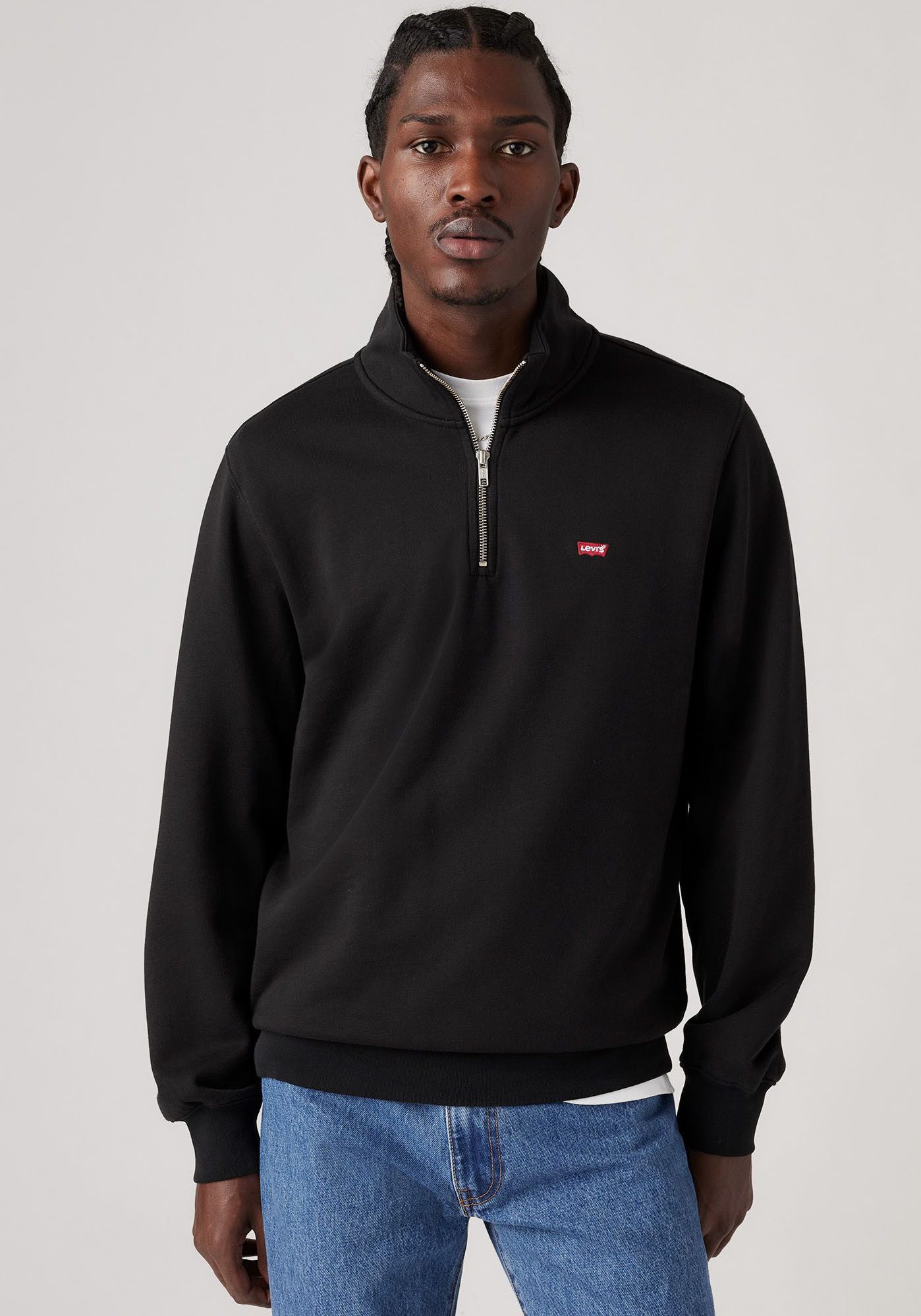 Levi's® Sweatshirt ORIGINAL HM 1/4 ZIP mit Troyer-Kragen und Logo-Stickerei günstig online kaufen