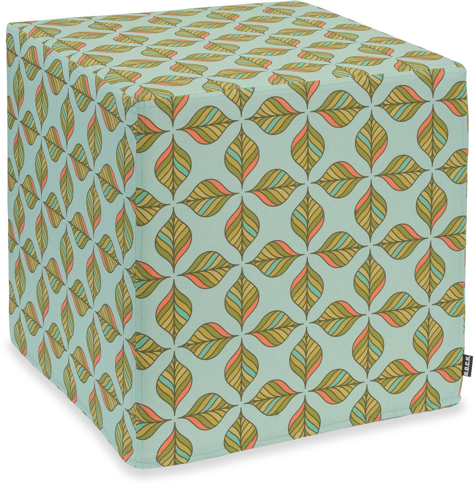 H.O.C.K. Sitzhocker H.O.C.K. Oaky Hocker eckig 45x45x45cm col. 03 mint aqua very british, Hocker, Barhocker & Sitzhocker, Pouf, Badhocker, Wohnzimmer Hocker