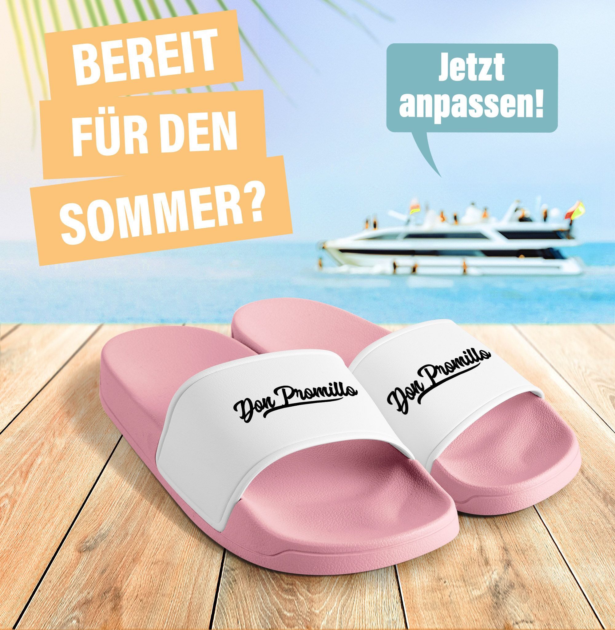 MoonWorks Badelatschen mit Spruch Alkohol Party günstig online kaufen