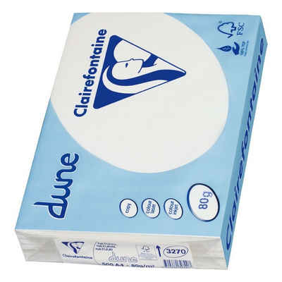 CLAIREFONTAINE Druckerpapier dune, Format DIN A4, 80 g/m², creme, 500 Blatt