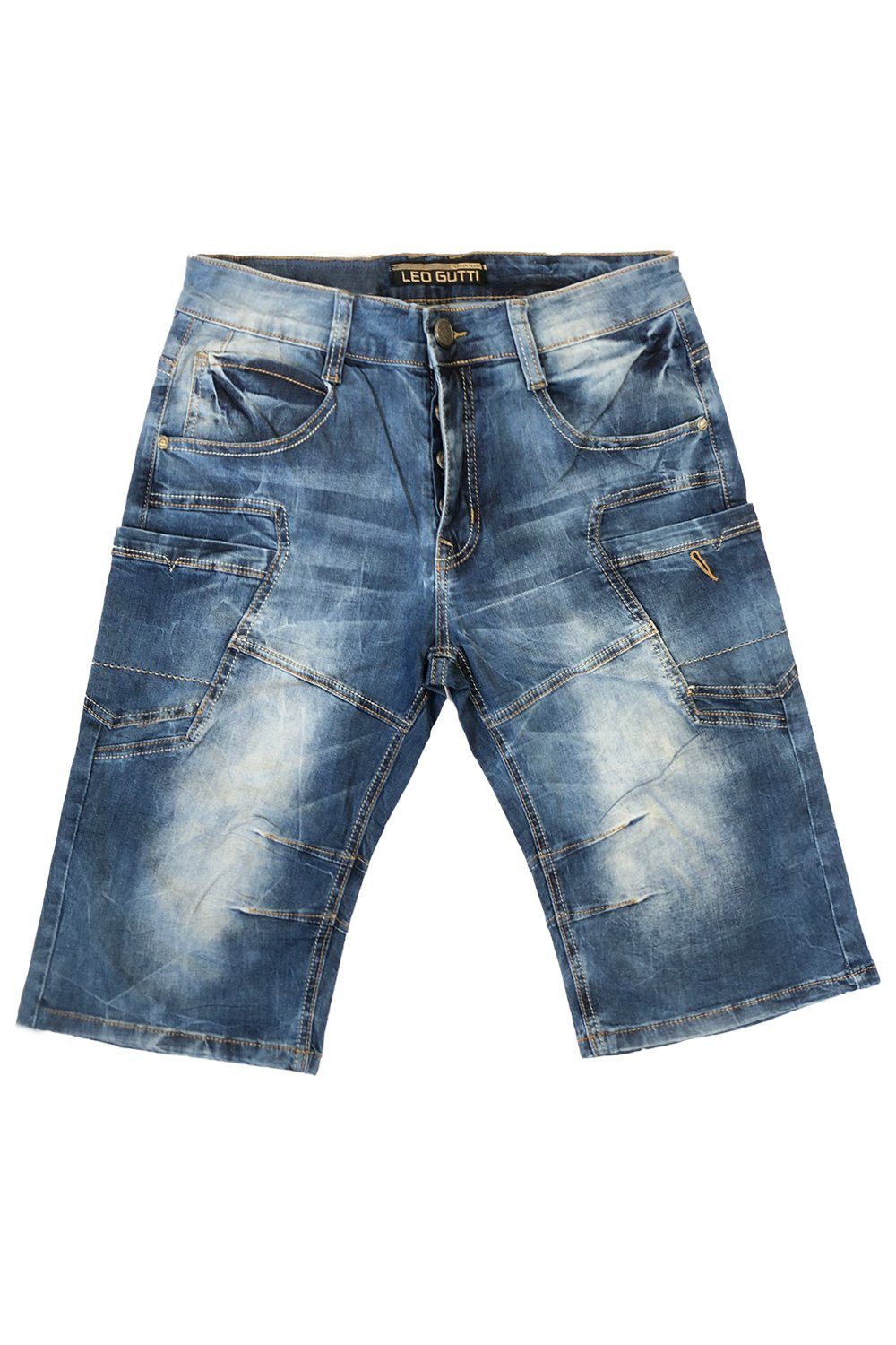 LEO GUTTI Jeansshorts »Herren Capri Jeans Shorts Sommer Kurze 3/4 Slim Hose  Denim Cargo Pants« (1-tlg) 3648 in Blau online kaufen | OTTO