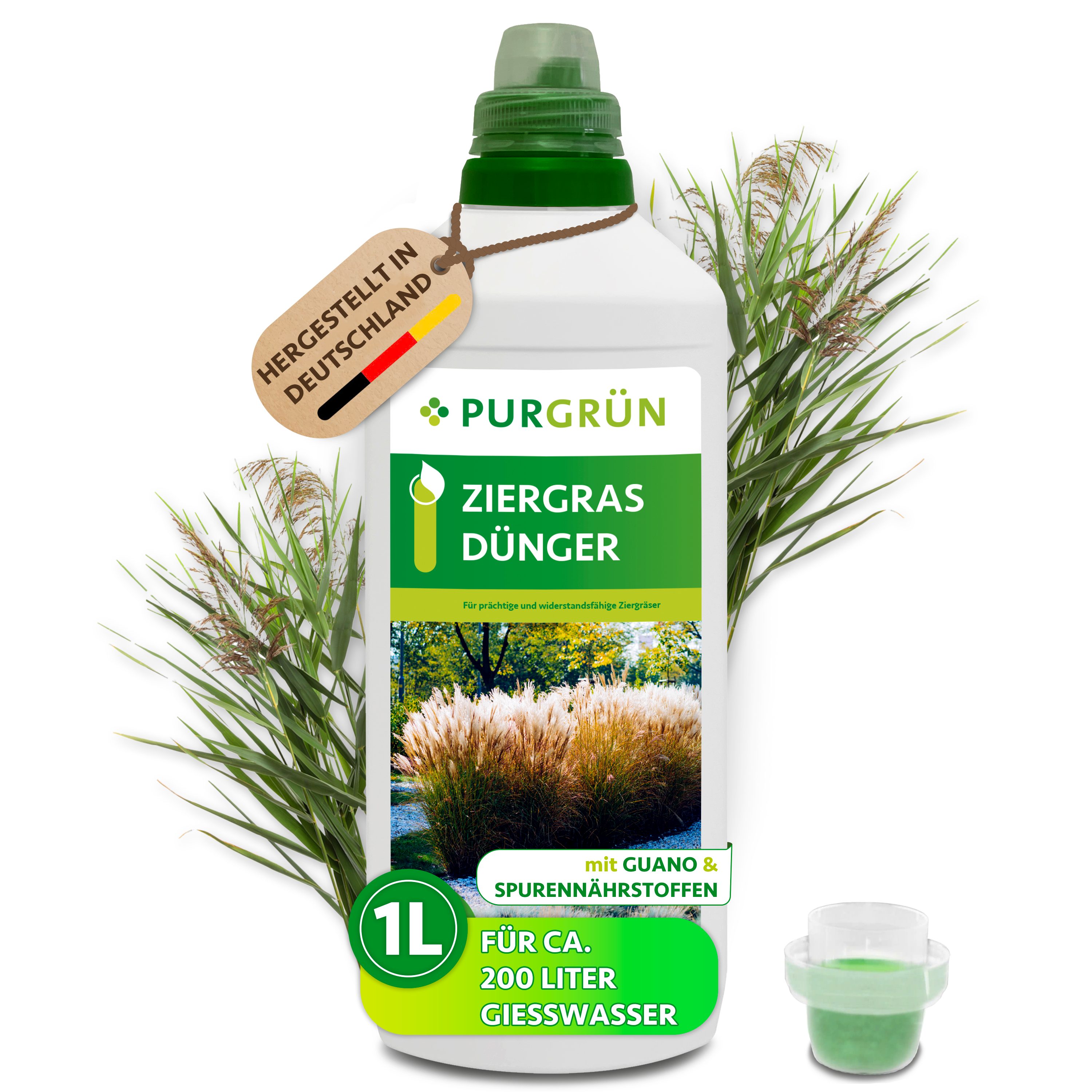 Purgrün Universaldünger Ziergras Dünger, NPK 5+7+8, stärkt Widerstandskraft, 1L, Flüssigdünger, 1-St., 1 Liter