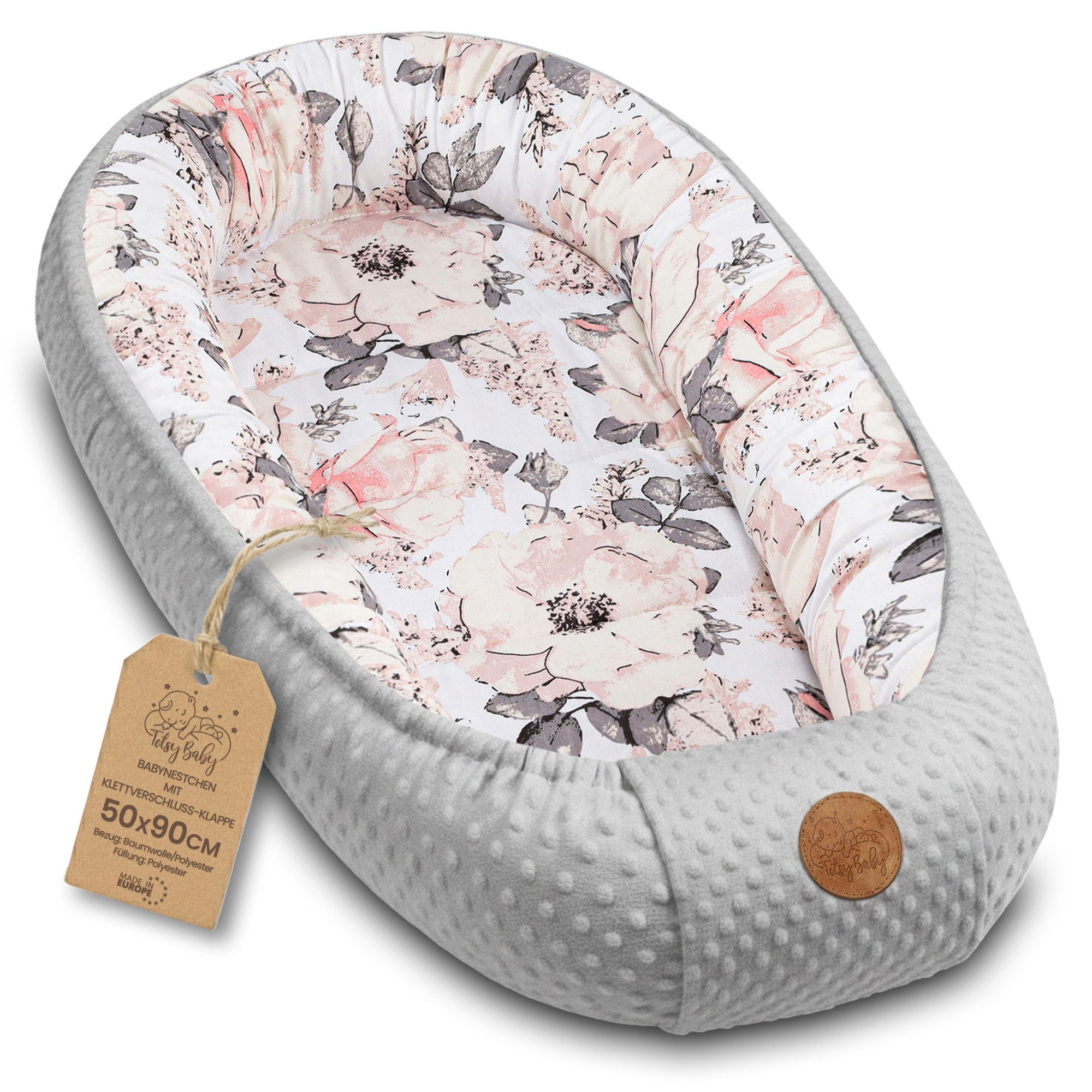 Totsy Baby Kuschelnest Nestchen Baby - Babynestchen Neugeborene Babynest für kinderbett
