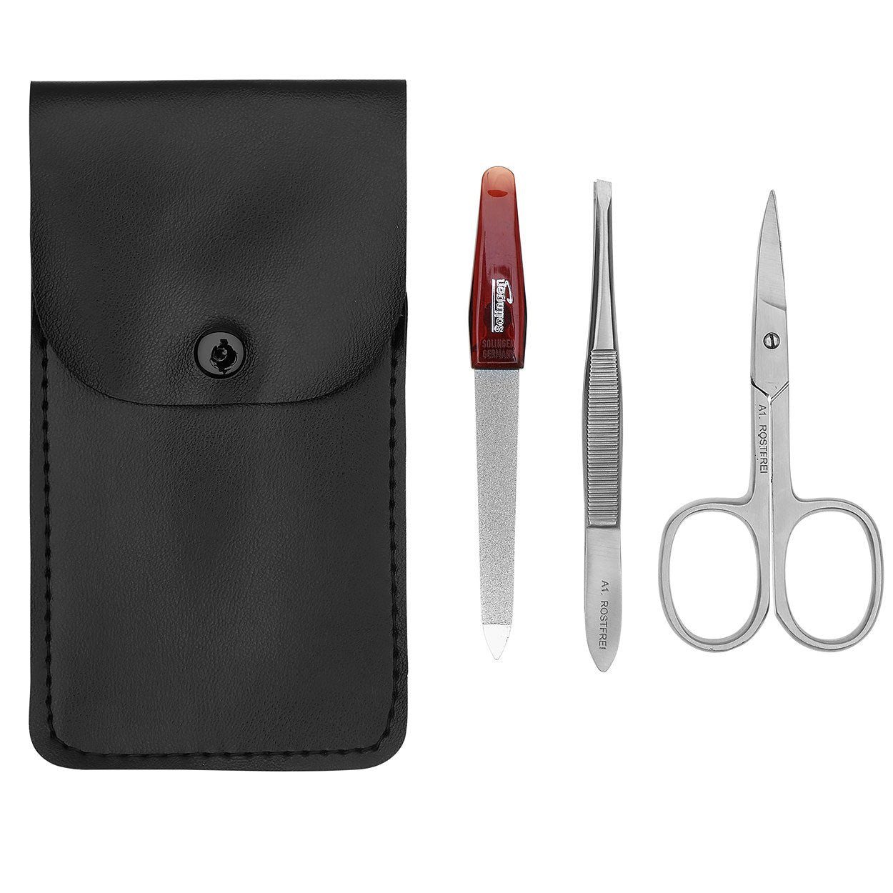Saphir-Nagelfeile Maniküre-Set - Nagelpflege-Etui - Taschen-Etui - Nagelschere