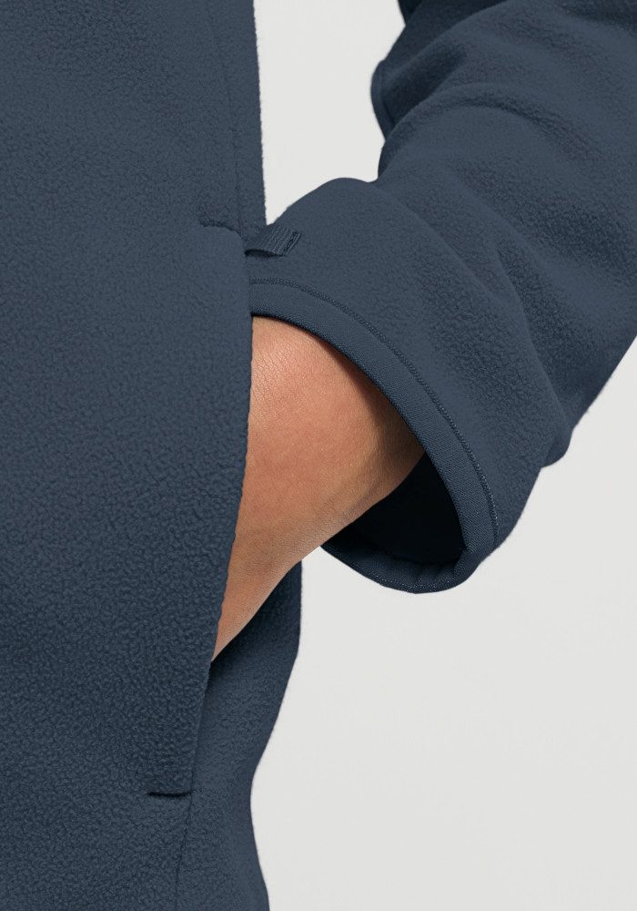 Jack Wolfskin Fleecejacke TAUNUS 100 FZ K winddicht, wasserabweisend, mit Kinnschutz – Bild 4 von 5