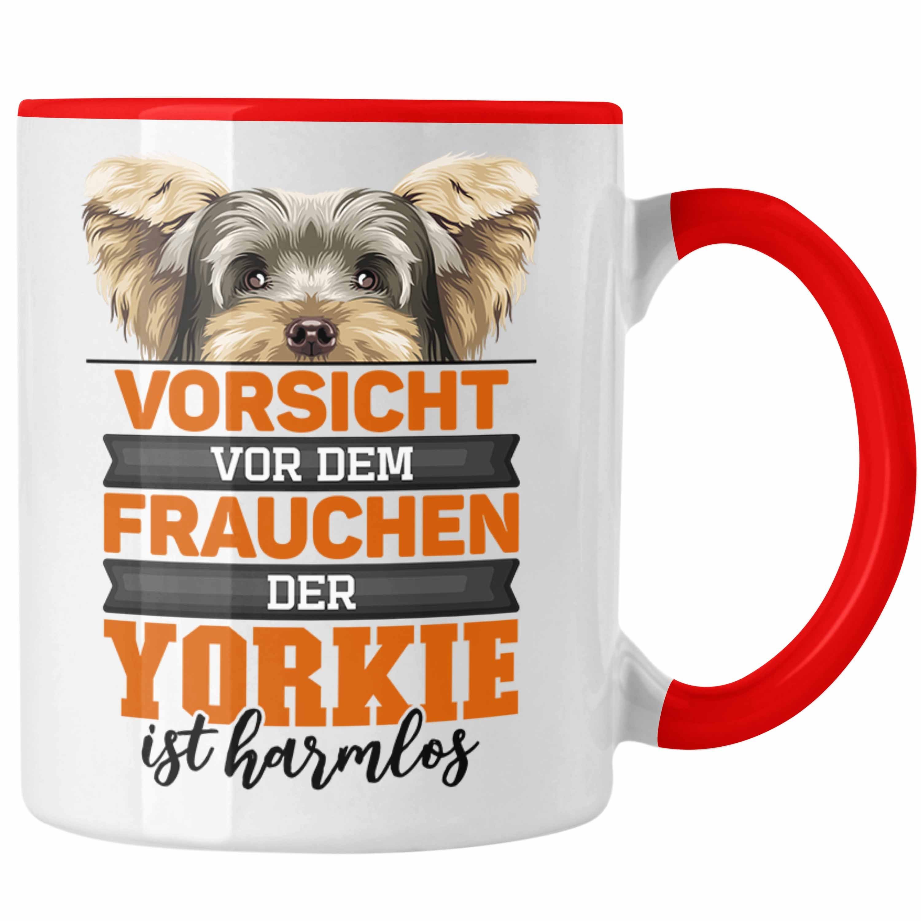 Trendation Tasse Yorkie-Besitzer Geschenk Tasse Hund Kaffee-Becher Yorkie Liebhaber Ges Rot
