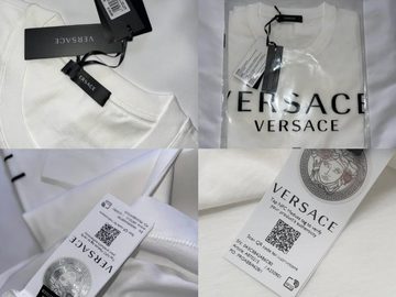 Versace T-Shirt VERSACE Mainline Embroidery Logo T-Shirt Cotton Iconic Retro Shirt Tee