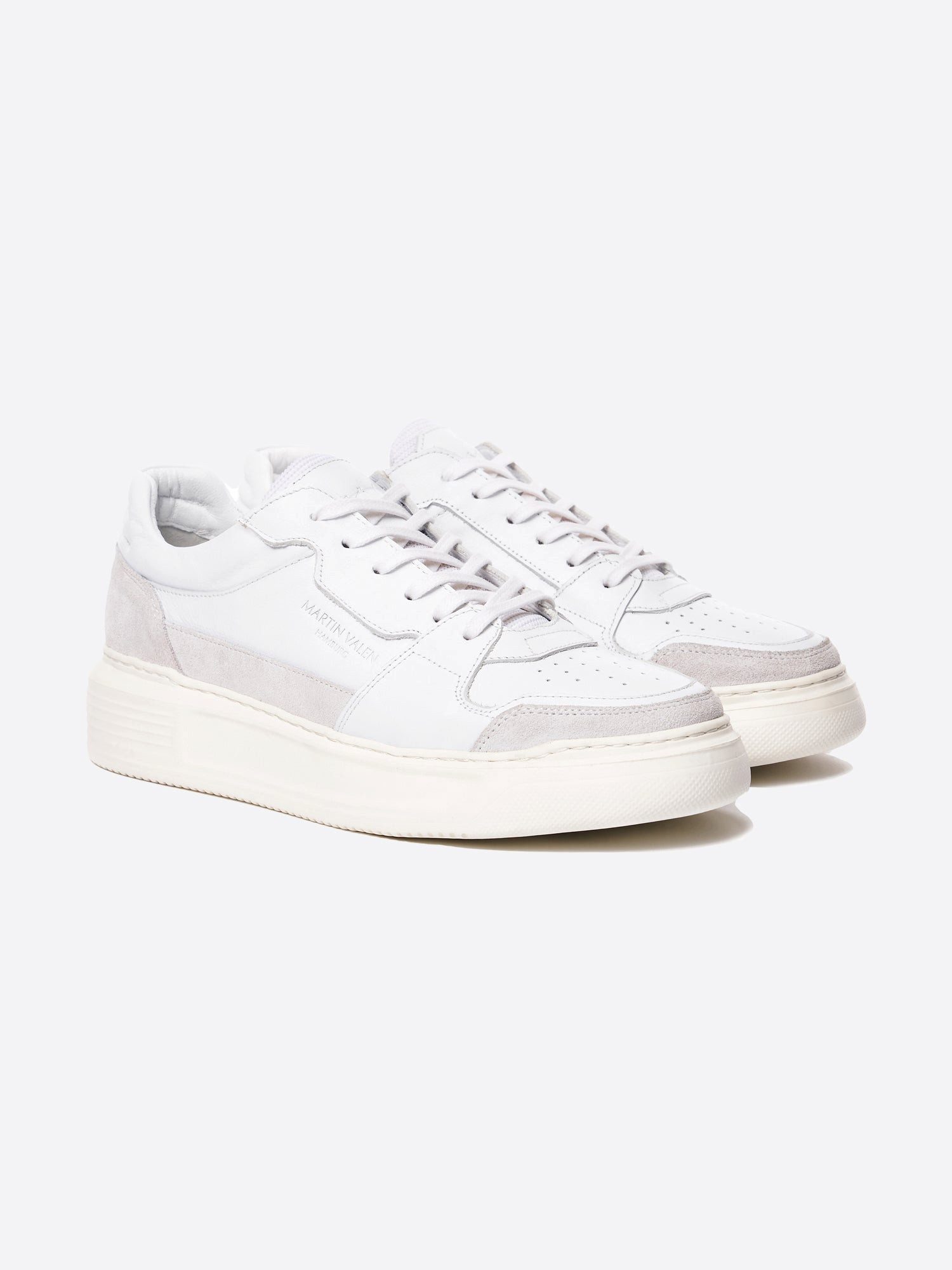 Martin Valen Wildleder Detail Dicke Sohle Leder Sneaker Schnürschuh