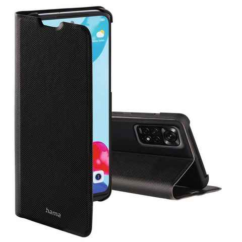 Hama Smartphone-Hülle Booklet für Xiaomi Redmi Note 11, Xiaomi Redmi Note 11S, schwarz, schlankes Design, Mit Standfunktion und Einsteckfächer